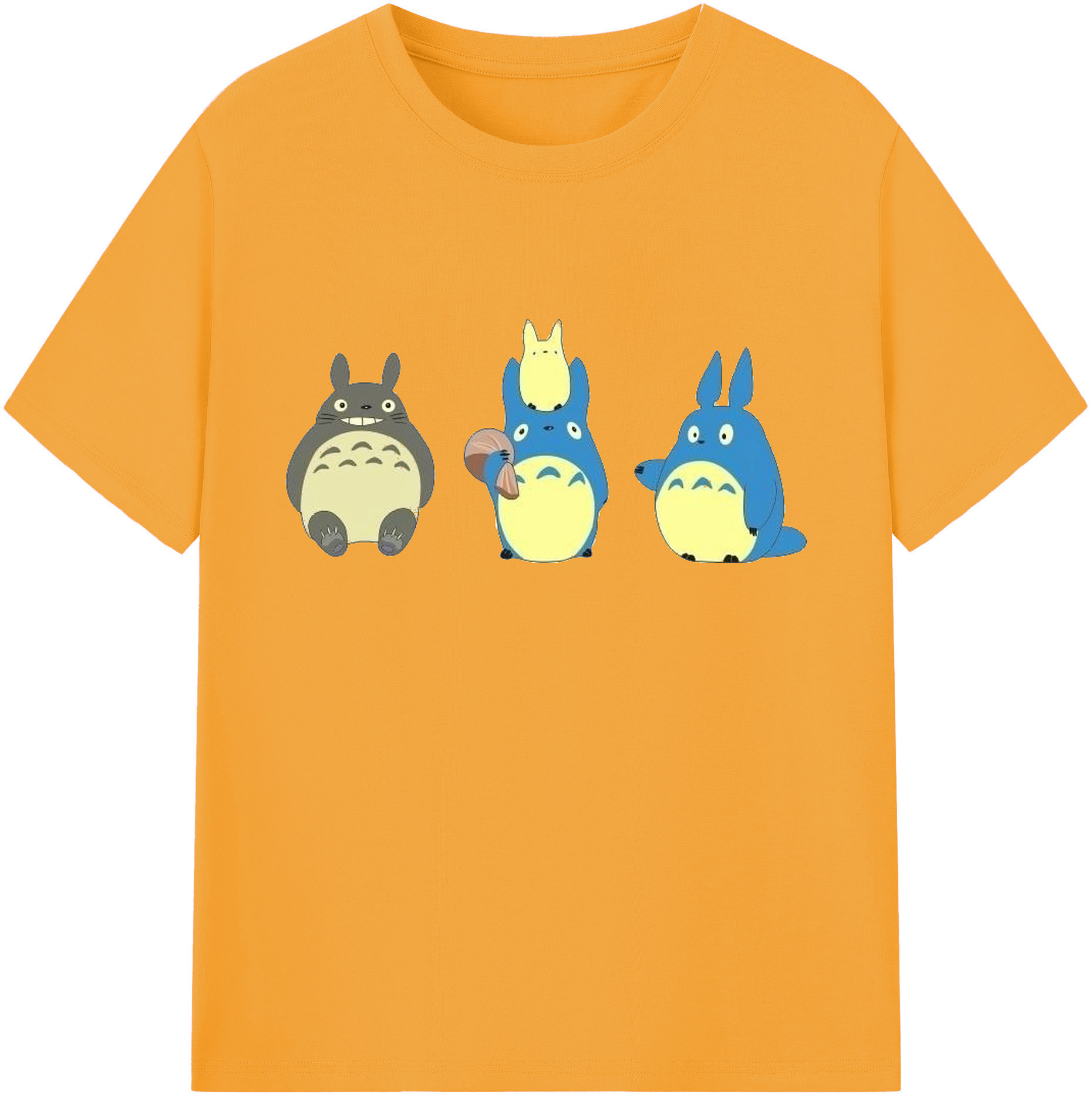 （画像用） となりのトトロ 草壁メイ 草壁サツキ My Neighbor Totoro Satsuki Kusakabe Mei Kusakabe 綿100％ メンズ半袖Tシャツ｜肌触りやわらか＆通気性