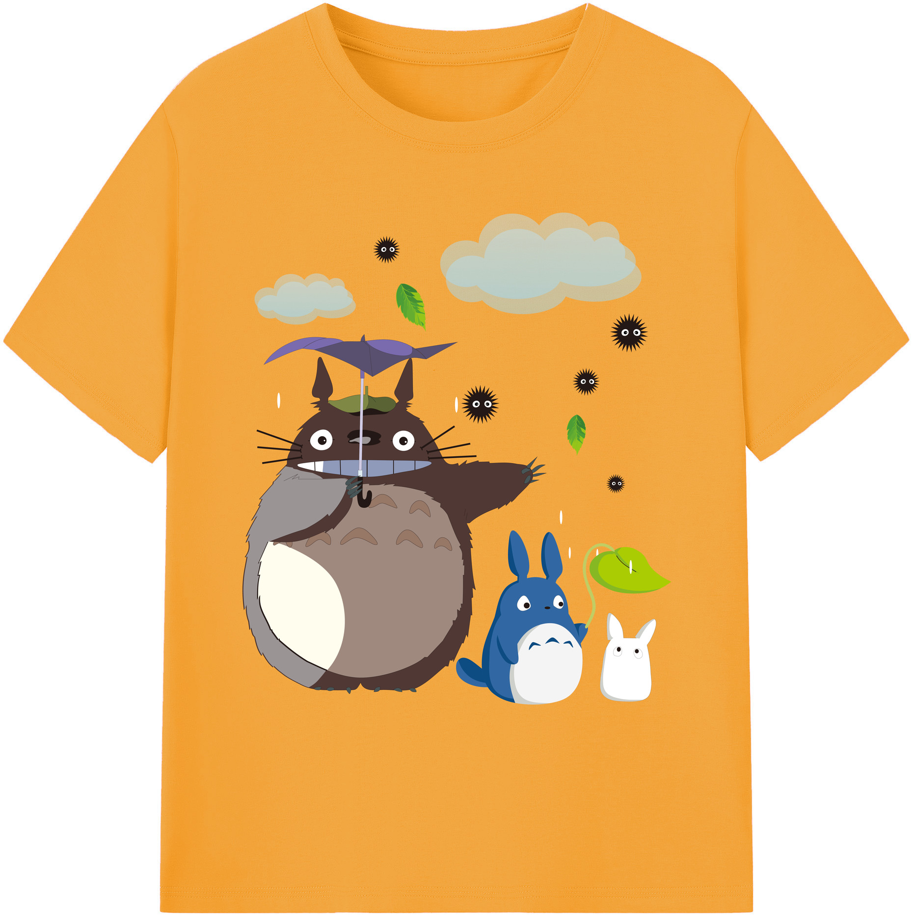 （画像用） となりのトトロ 草壁メイ 草壁サツキ My Neighbor Totoro Satsuki Kusakabe Mei Kusakabe 綿100％ メンズ半袖Tシャツ｜肌触りやわらか＆通気性