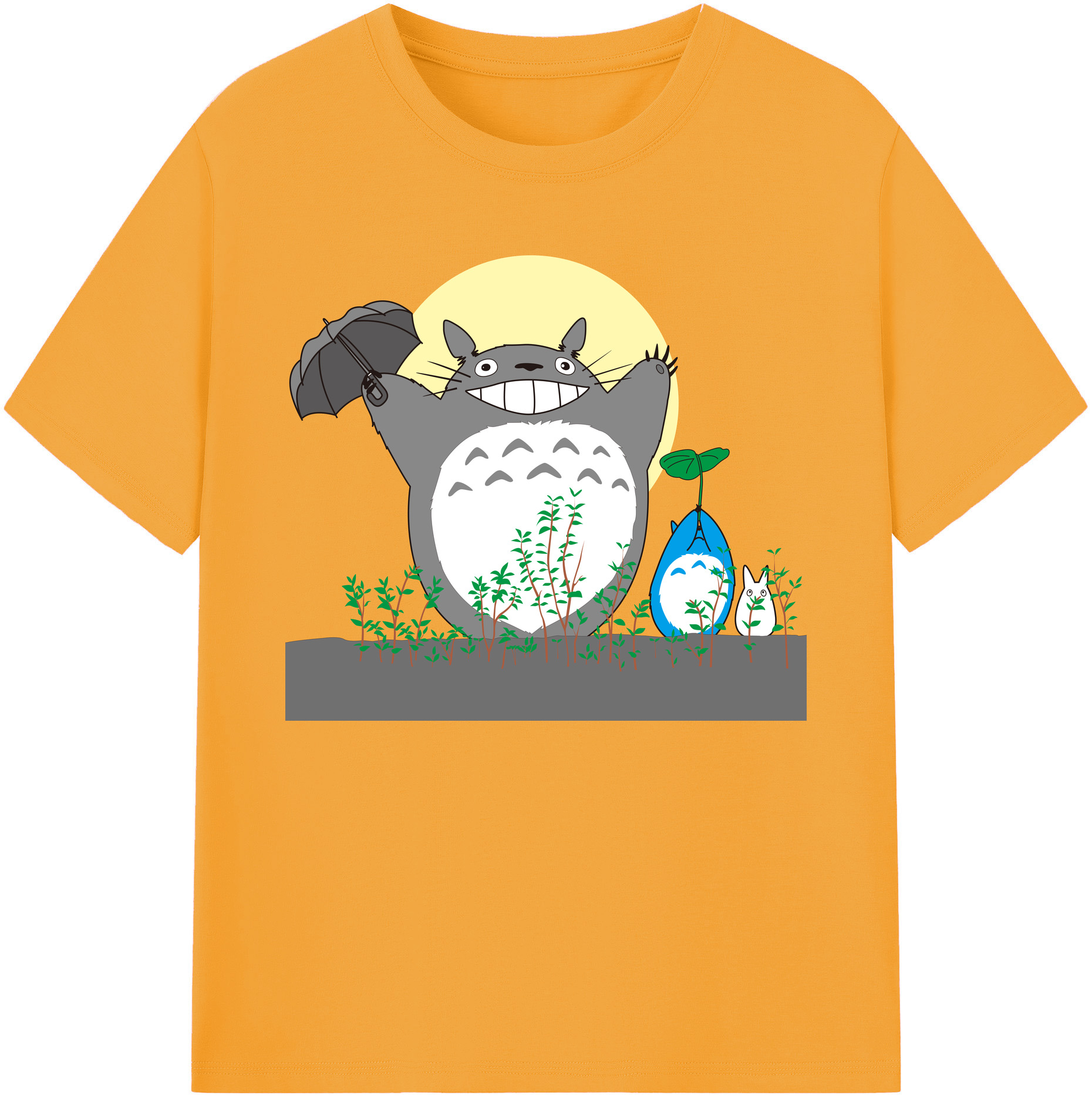 （画像用） となりのトトロ 草壁メイ 草壁サツキ My Neighbor Totoro Satsuki Kusakabe Mei Kusakabe 綿100％ メンズ半袖Tシャツ｜肌触りやわらか＆通気性