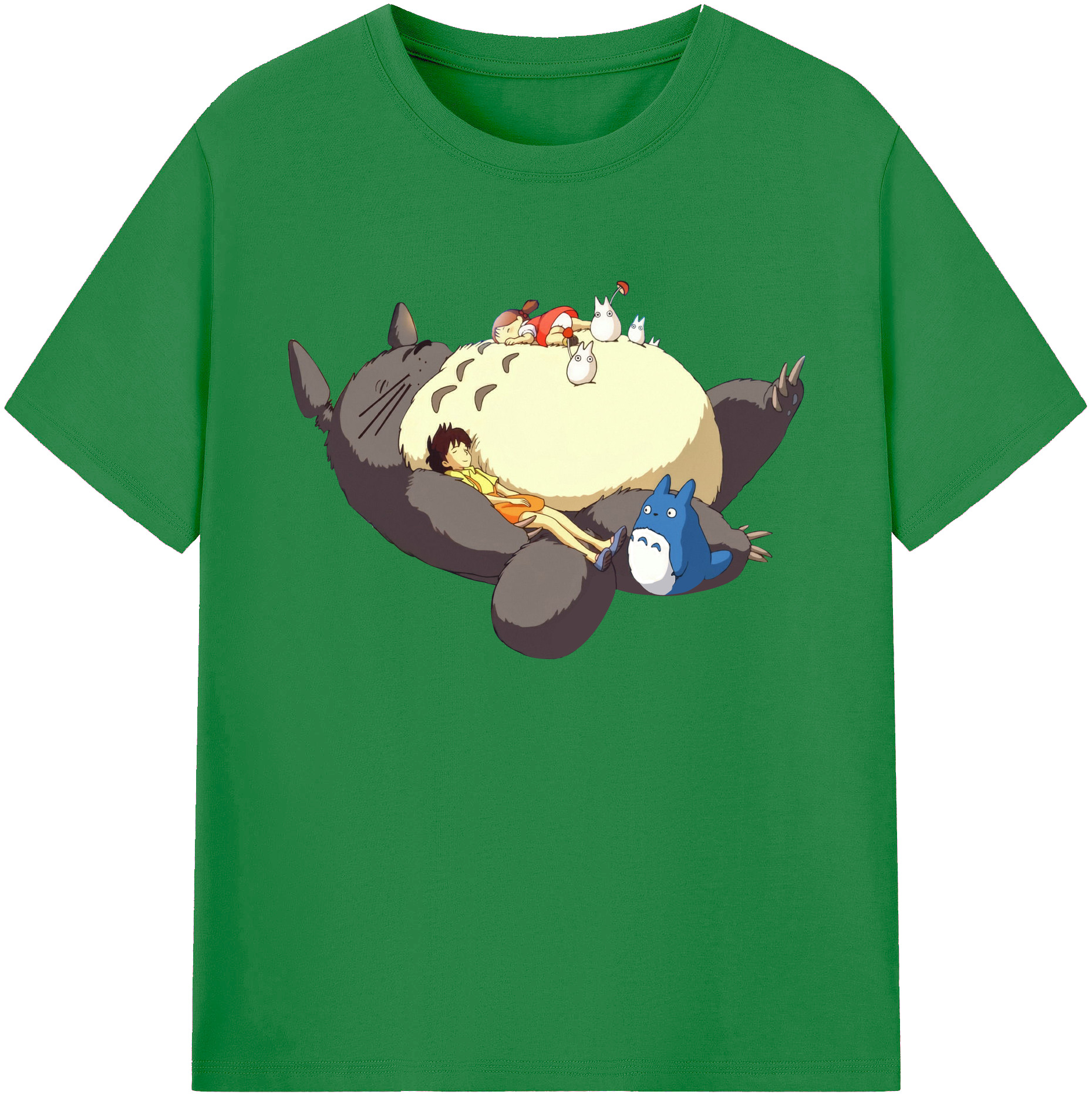 （画像用） となりのトトロ 草壁メイ 草壁サツキ My Neighbor Totoro Satsuki Kusakabe Mei Kusakabe 綿100％ メンズ半袖Tシャツ｜肌触りやわらか＆通気性