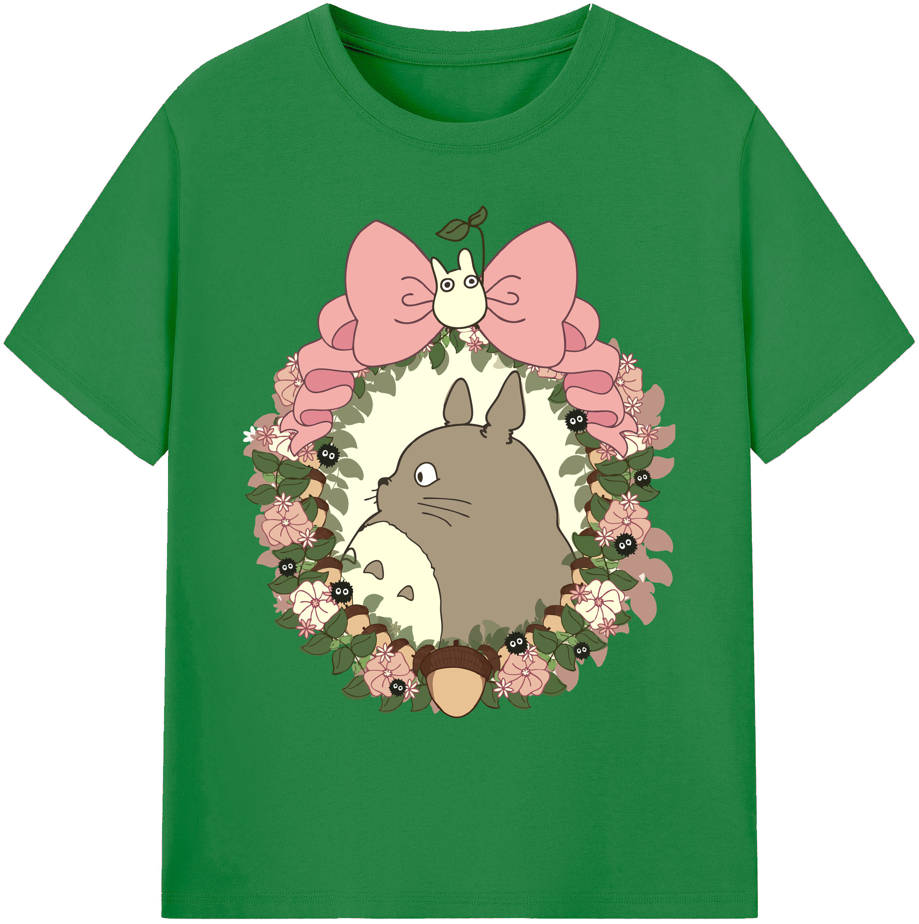 （画像用） となりのトトロ 草壁メイ 草壁サツキ My Neighbor Totoro Satsuki Kusakabe Mei Kusakabe 綿100％ メンズ半袖Tシャツ｜肌触りやわらか＆通気性
