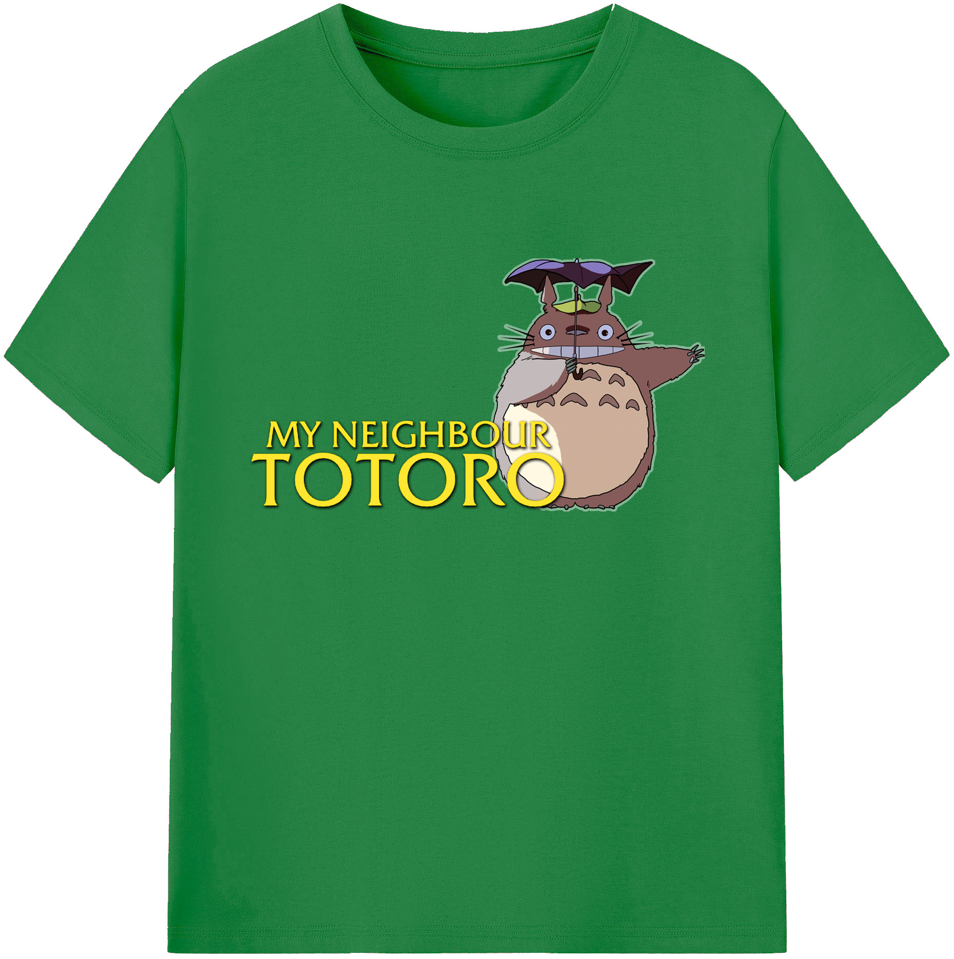 （画像用） となりのトトロ 草壁メイ 草壁サツキ My Neighbor Totoro Satsuki Kusakabe Mei Kusakabe 綿100％ メンズ半袖Tシャツ｜肌触りやわらか＆通気性