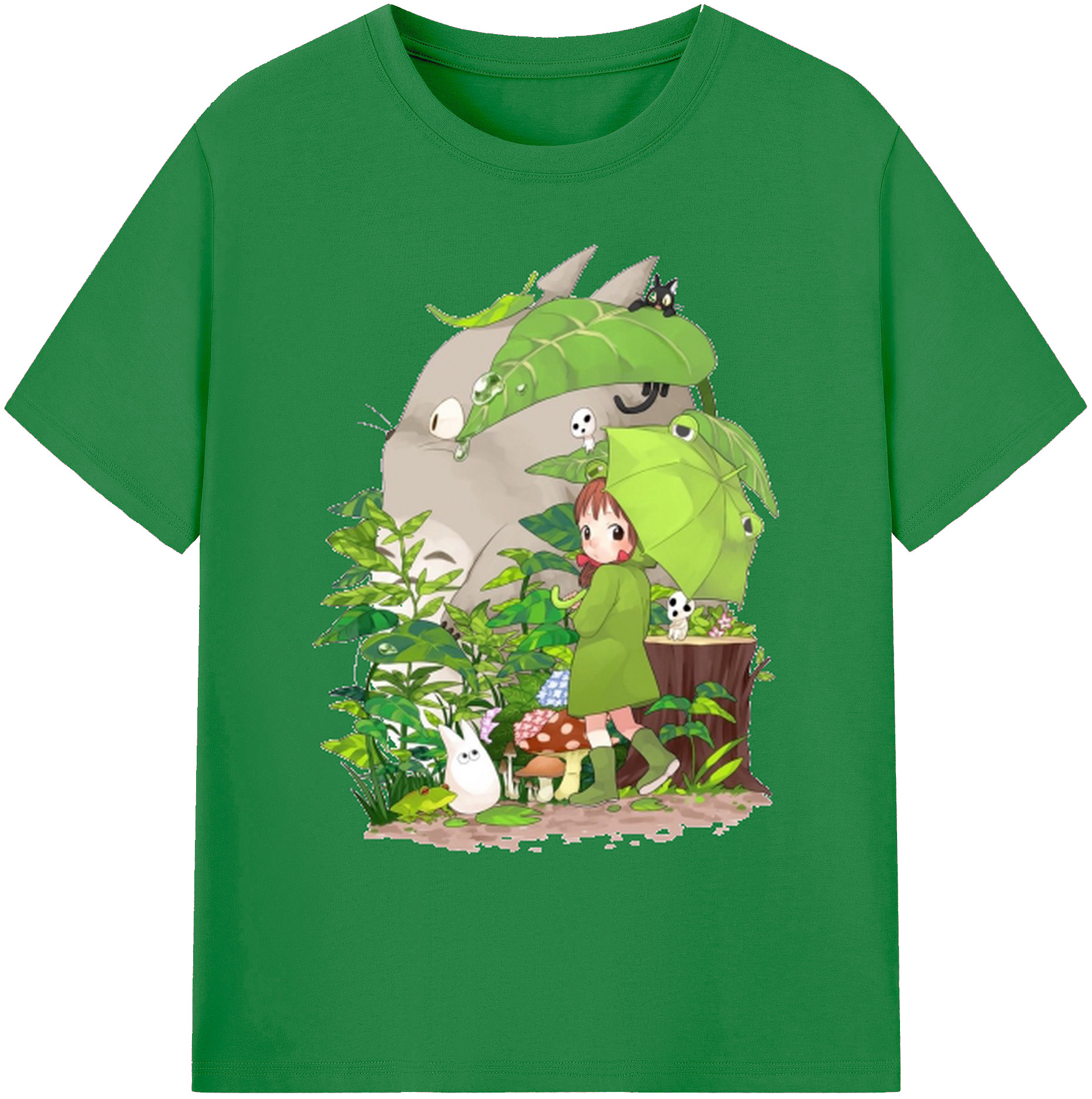 （画像用） となりのトトロ 草壁メイ 草壁サツキ My Neighbor Totoro Satsuki Kusakabe Mei Kusakabe 綿100％ メンズ半袖Tシャツ｜肌触りやわらか＆通気性