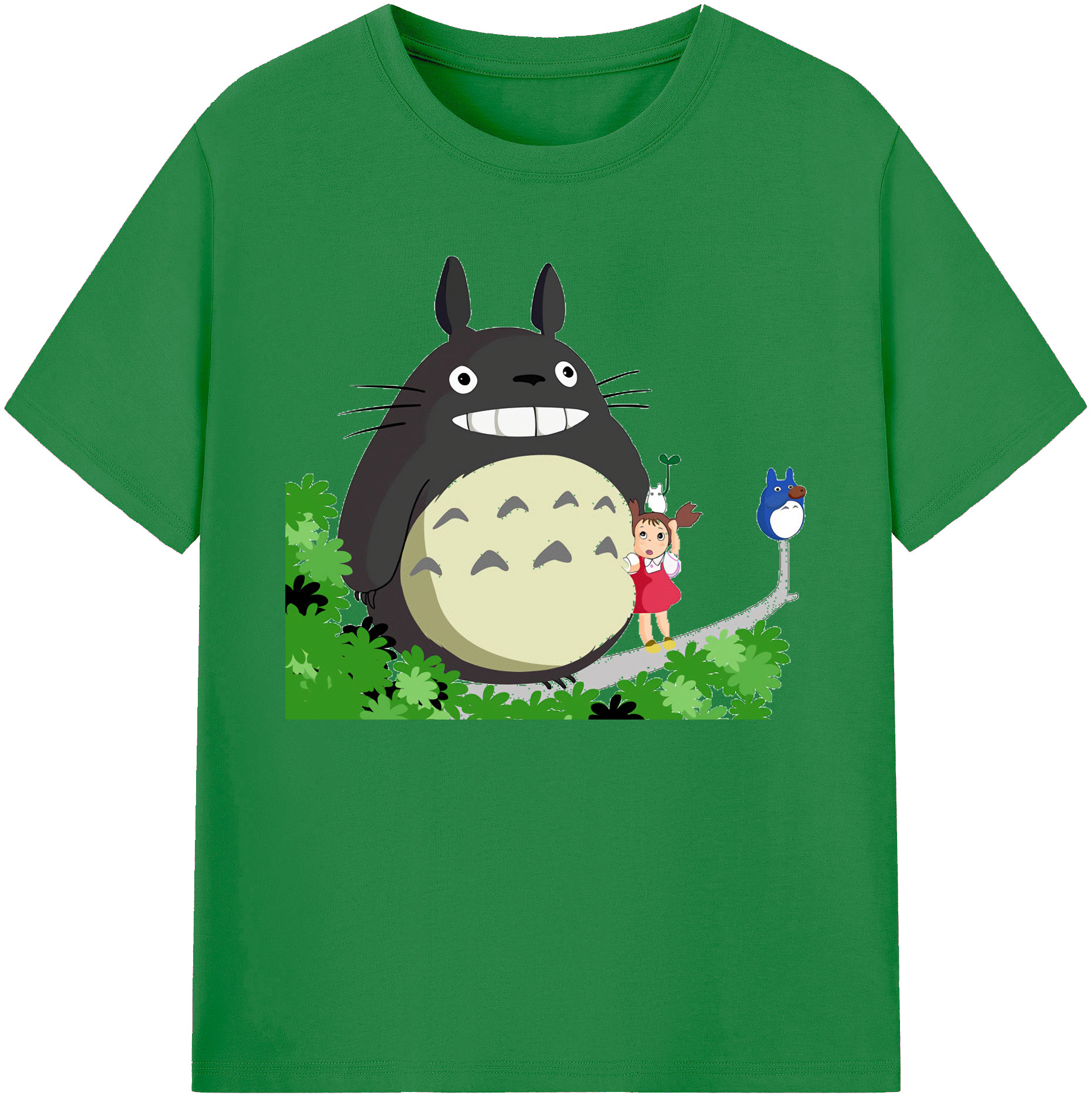 （画像用） となりのトトロ 草壁メイ 草壁サツキ My Neighbor Totoro Satsuki Kusakabe Mei Kusakabe 綿100％ メンズ半袖Tシャツ｜肌触りやわらか＆通気性