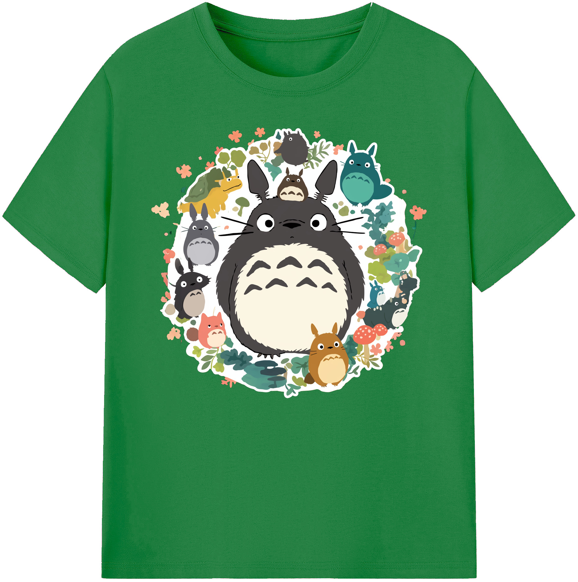 （画像用） となりのトトロ 草壁メイ 草壁サツキ My Neighbor Totoro Satsuki Kusakabe Mei Kusakabe 綿100％ メンズ半袖Tシャツ｜肌触りやわらか＆通気性