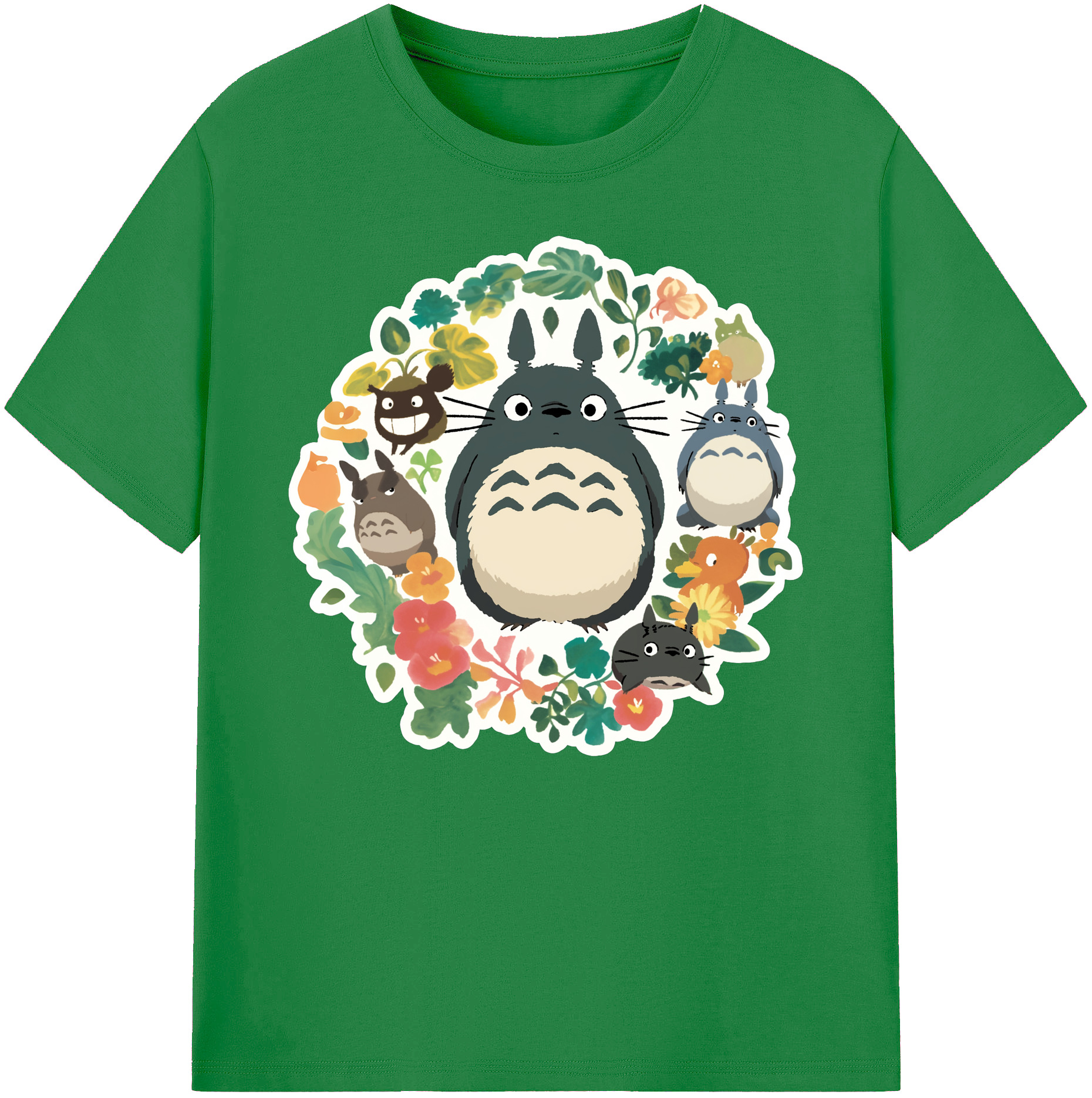 （画像用） となりのトトロ 草壁メイ 草壁サツキ My Neighbor Totoro Satsuki Kusakabe Mei Kusakabe 綿100％ メンズ半袖Tシャツ｜肌触りやわらか＆通気性