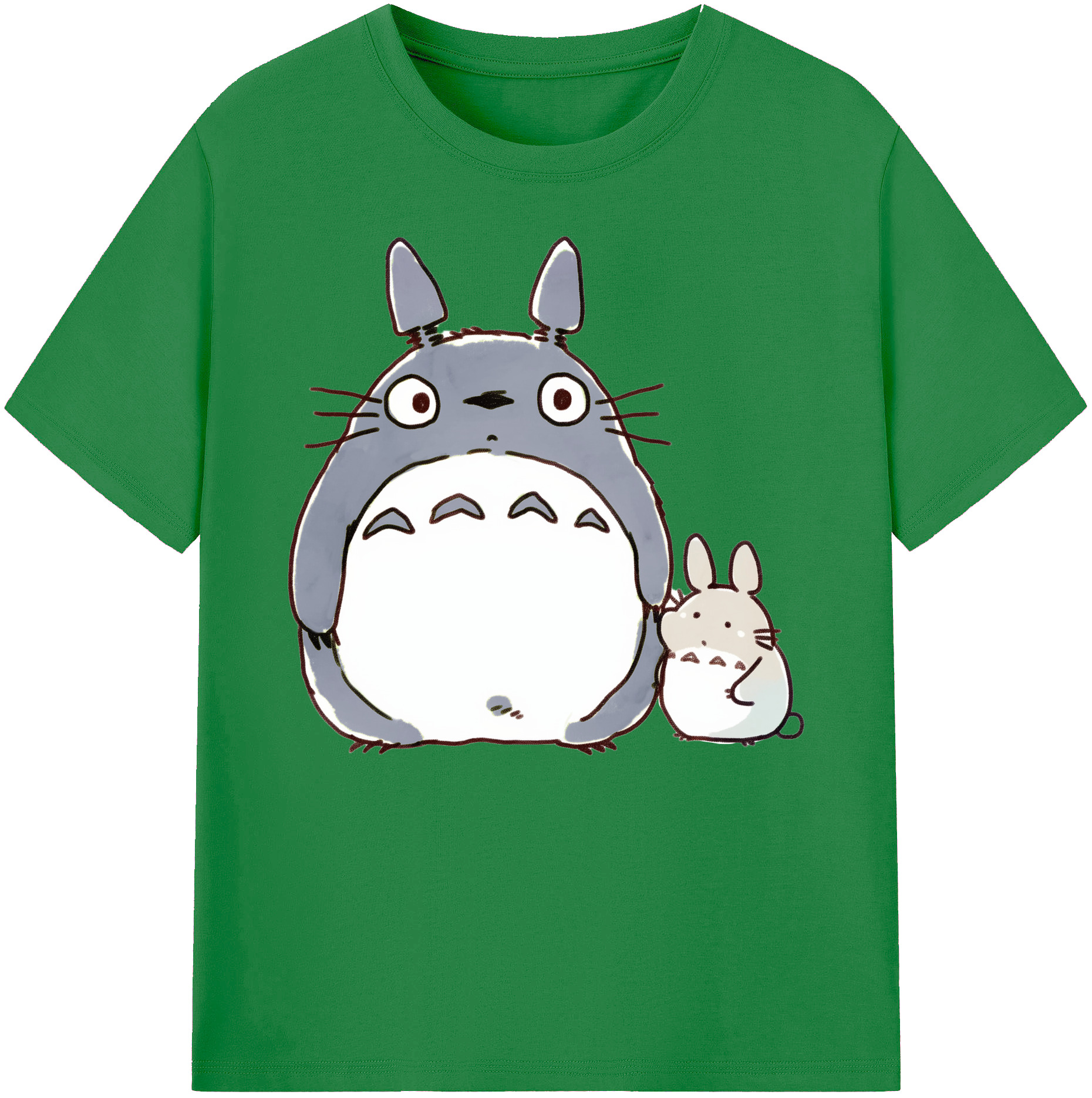 （画像用） となりのトトロ 草壁メイ 草壁サツキ My Neighbor Totoro Satsuki Kusakabe Mei Kusakabe 綿100％ メンズ半袖Tシャツ｜肌触りやわらか＆通気性