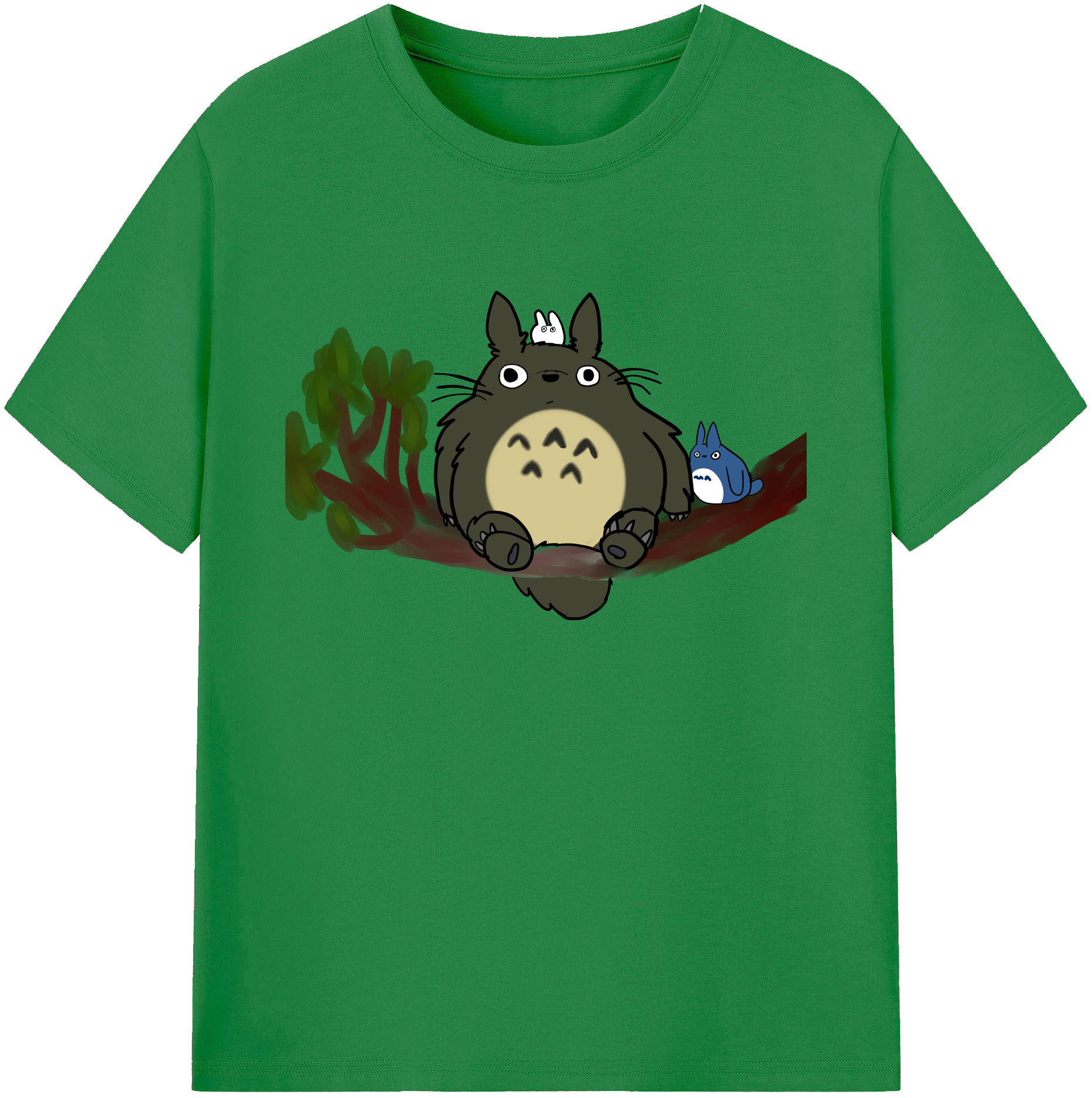 （画像用） となりのトトロ 草壁メイ 草壁サツキ My Neighbor Totoro Satsuki Kusakabe Mei Kusakabe 綿100％ メンズ半袖Tシャツ｜肌触りやわらか＆通気性