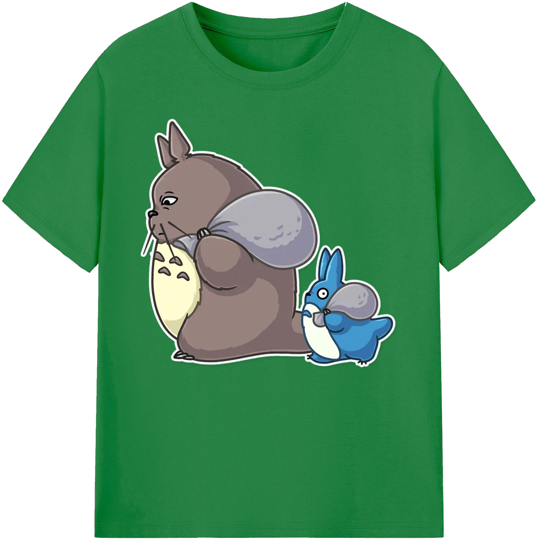 （画像用） となりのトトロ 草壁メイ 草壁サツキ My Neighbor Totoro Satsuki Kusakabe Mei Kusakabe 綿100％ メンズ半袖Tシャツ｜肌触りやわらか＆通気性