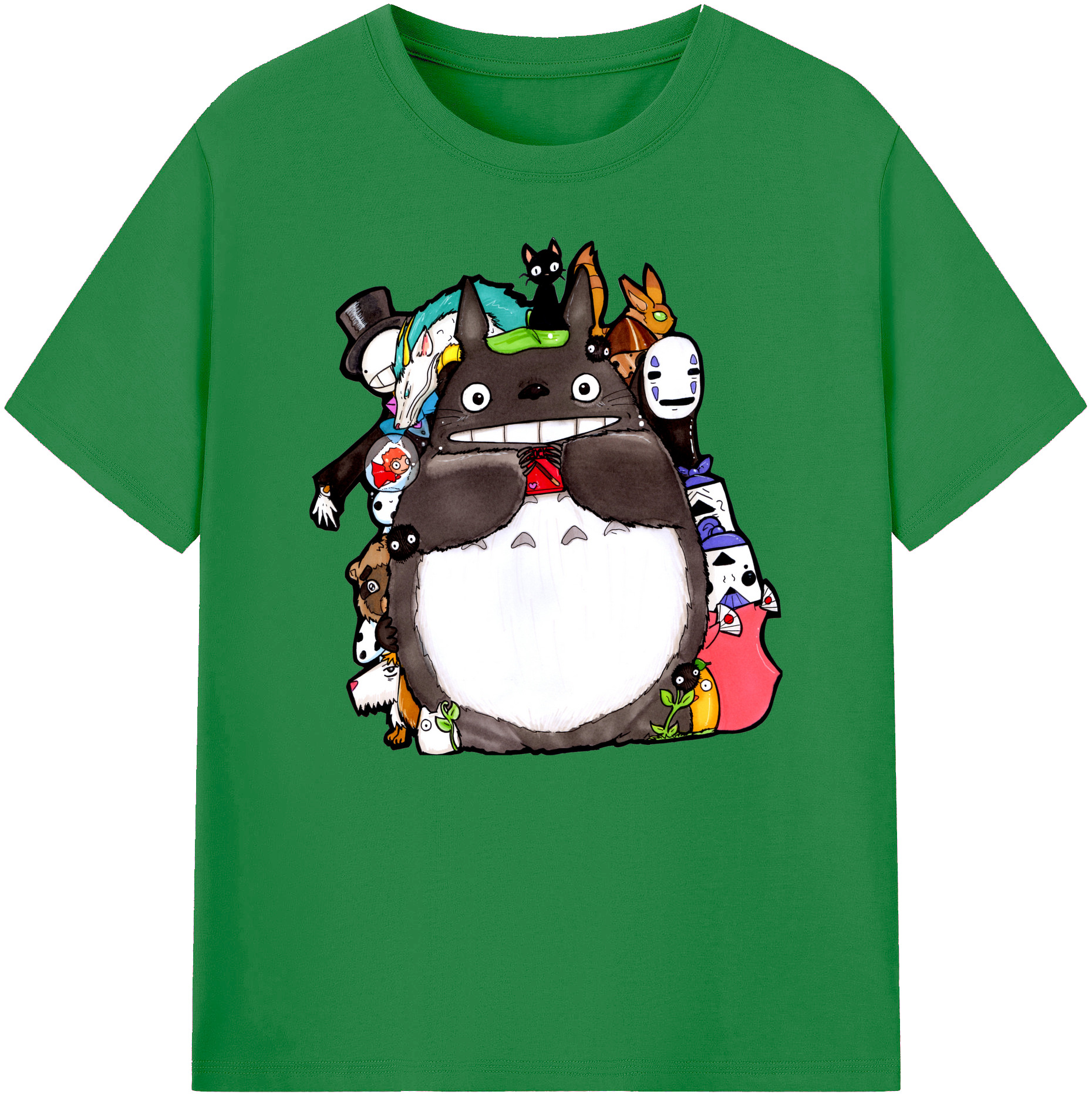 （画像用） となりのトトロ 草壁メイ 草壁サツキ My Neighbor Totoro Satsuki Kusakabe Mei Kusakabe 綿100％ メンズ半袖Tシャツ｜肌触りやわらか＆通気性