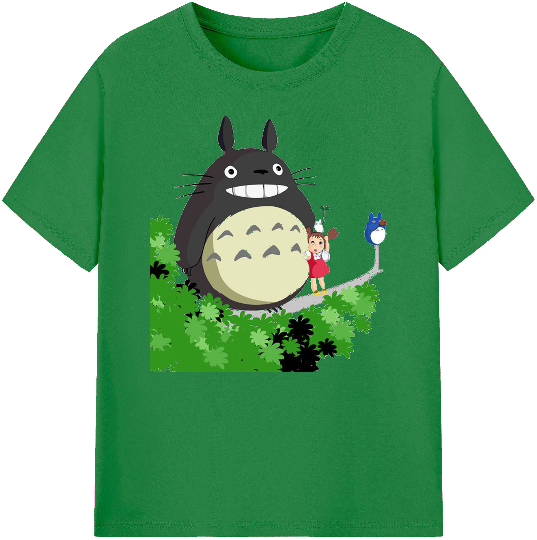 （画像用） となりのトトロ 草壁メイ 草壁サツキ My Neighbor Totoro Satsuki Kusakabe Mei Kusakabe 綿100％ メンズ半袖Tシャツ｜肌触りやわらか＆通気性