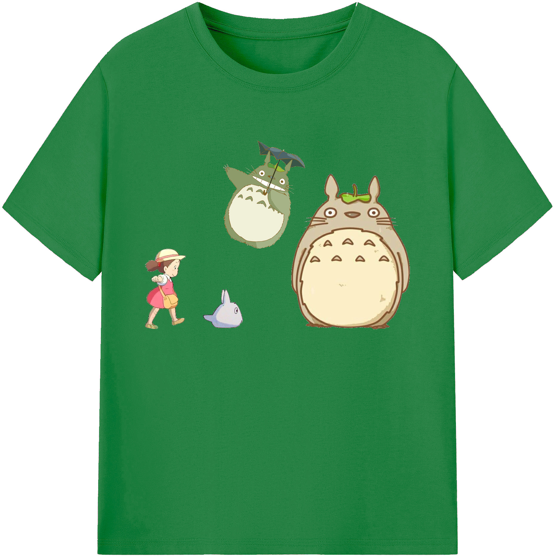 （画像用） となりのトトロ 草壁メイ 草壁サツキ My Neighbor Totoro Satsuki Kusakabe Mei Kusakabe 綿100％ メンズ半袖Tシャツ｜肌触りやわらか＆通気性