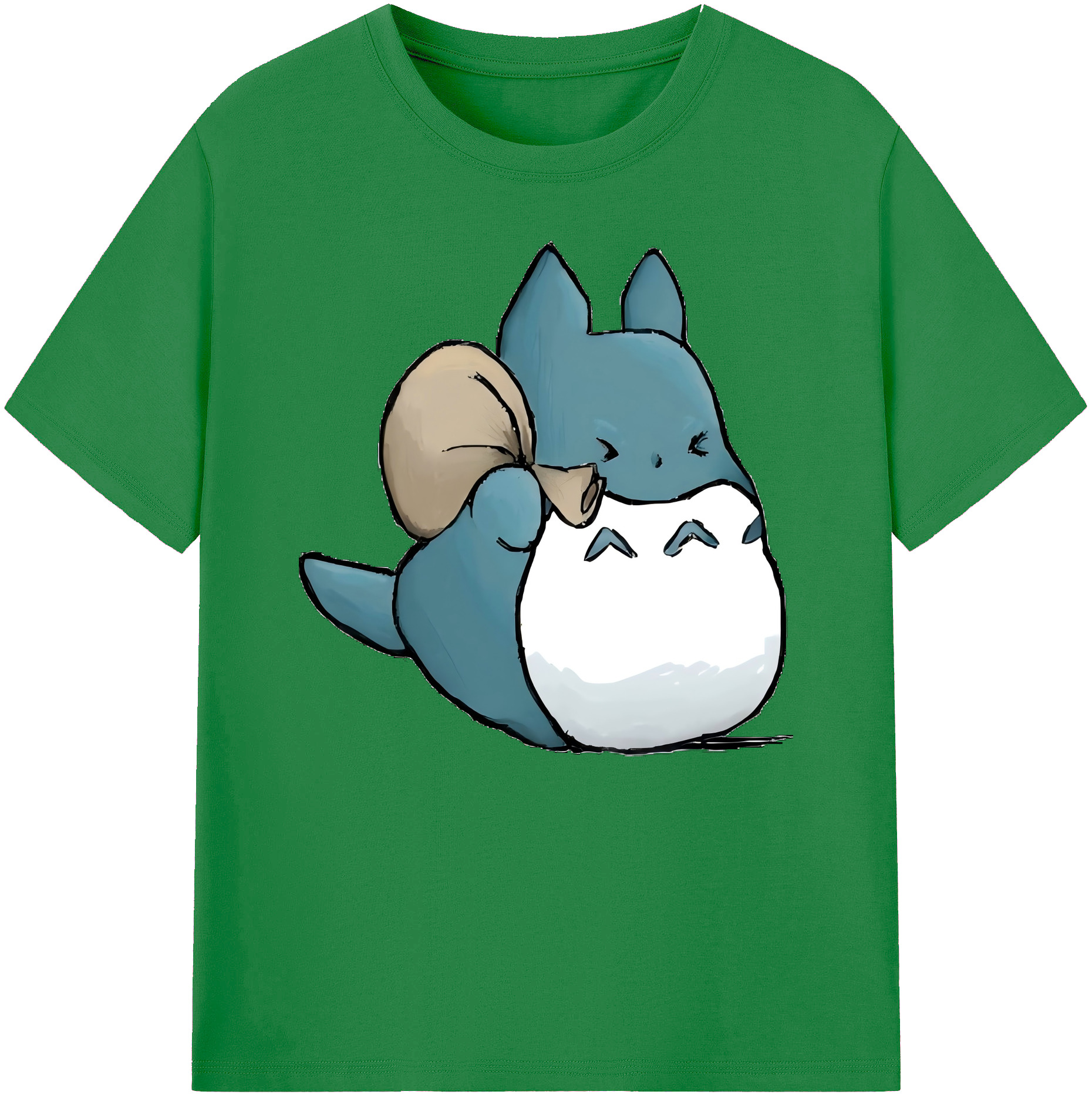 （画像用） となりのトトロ 草壁メイ 草壁サツキ My Neighbor Totoro Satsuki Kusakabe Mei Kusakabe 綿100％ メンズ半袖Tシャツ｜肌触りやわらか＆通気性