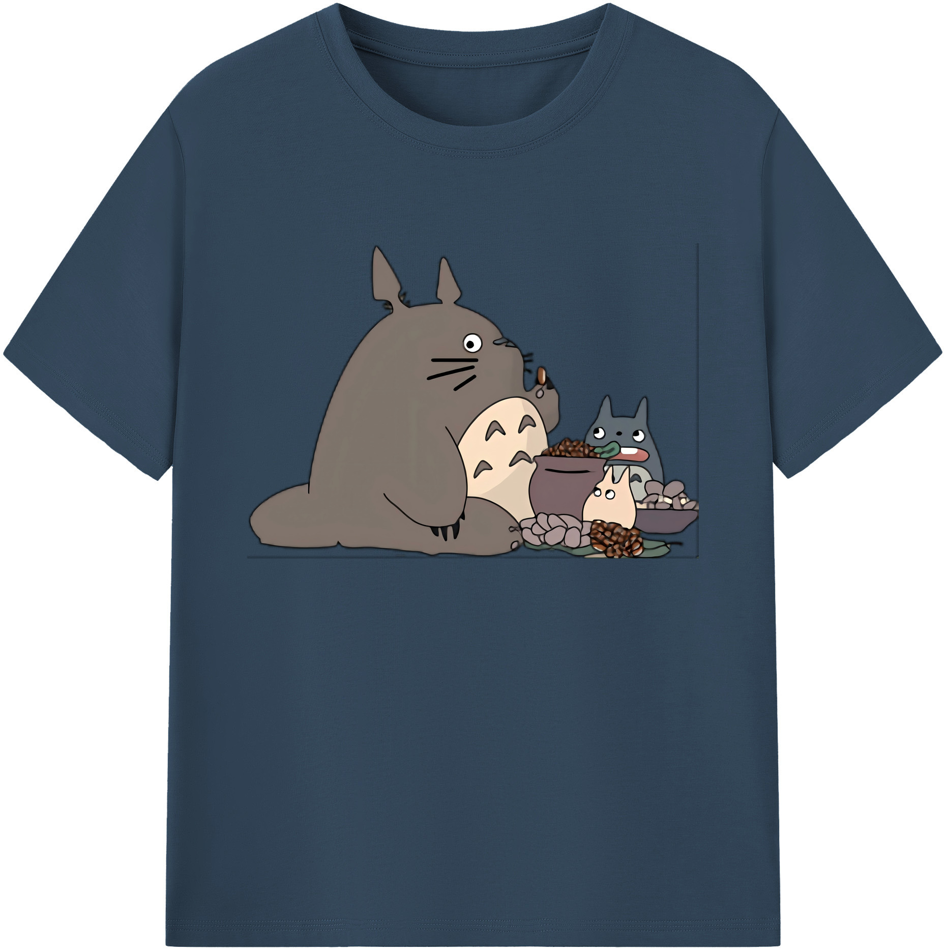 （画像用） となりのトトロ 草壁メイ 草壁サツキ My Neighbor Totoro Satsuki Kusakabe Mei Kusakabe 綿100％ メンズ半袖Tシャツ｜肌触りやわらか＆通気性