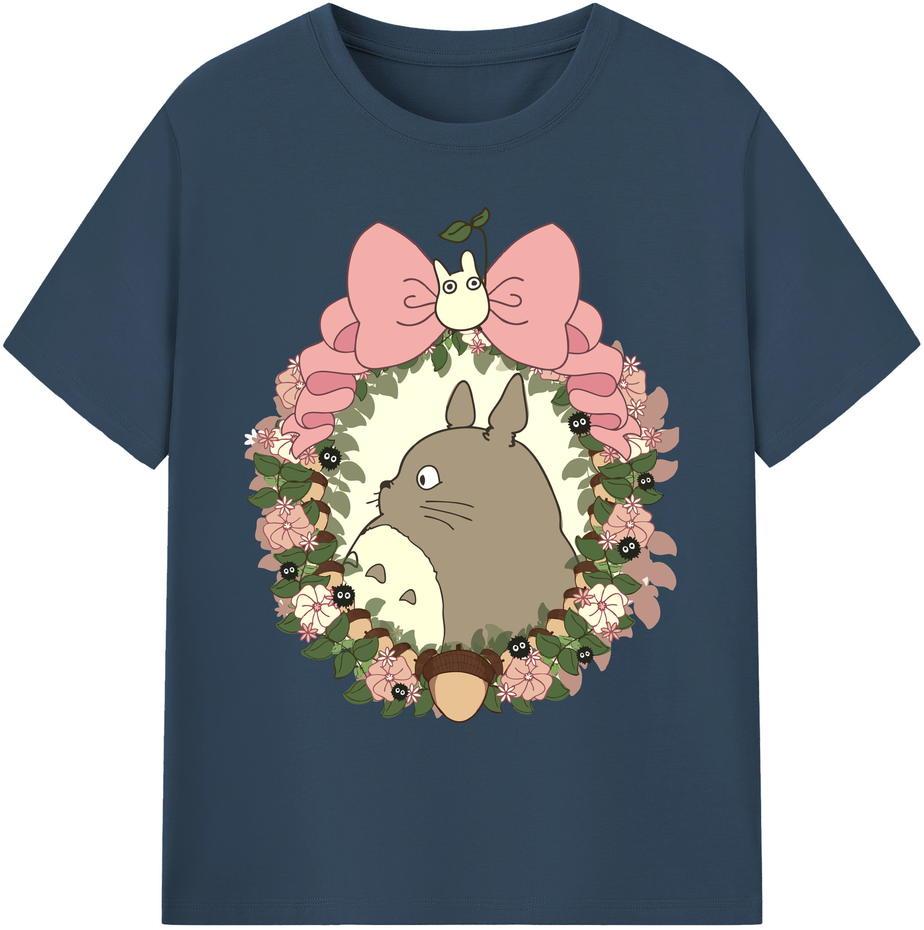 （画像用） となりのトトロ 草壁メイ 草壁サツキ My Neighbor Totoro Satsuki Kusakabe Mei Kusakabe 綿100％ メンズ半袖Tシャツ｜肌触りやわらか＆通気性