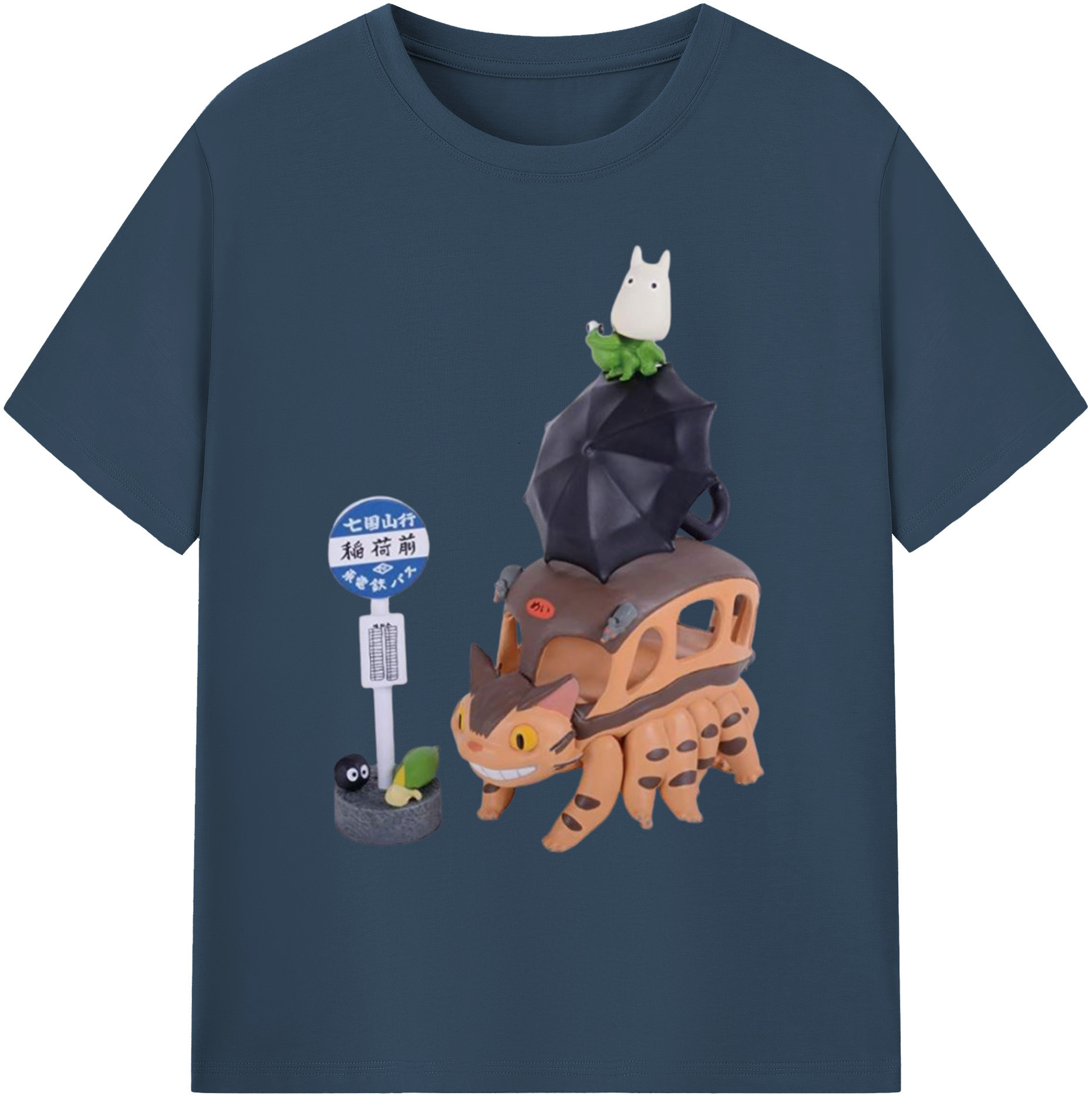 （画像用） となりのトトロ 草壁メイ 草壁サツキ My Neighbor Totoro Satsuki Kusakabe Mei Kusakabe 綿100％ メンズ半袖Tシャツ｜肌触りやわらか＆通気性