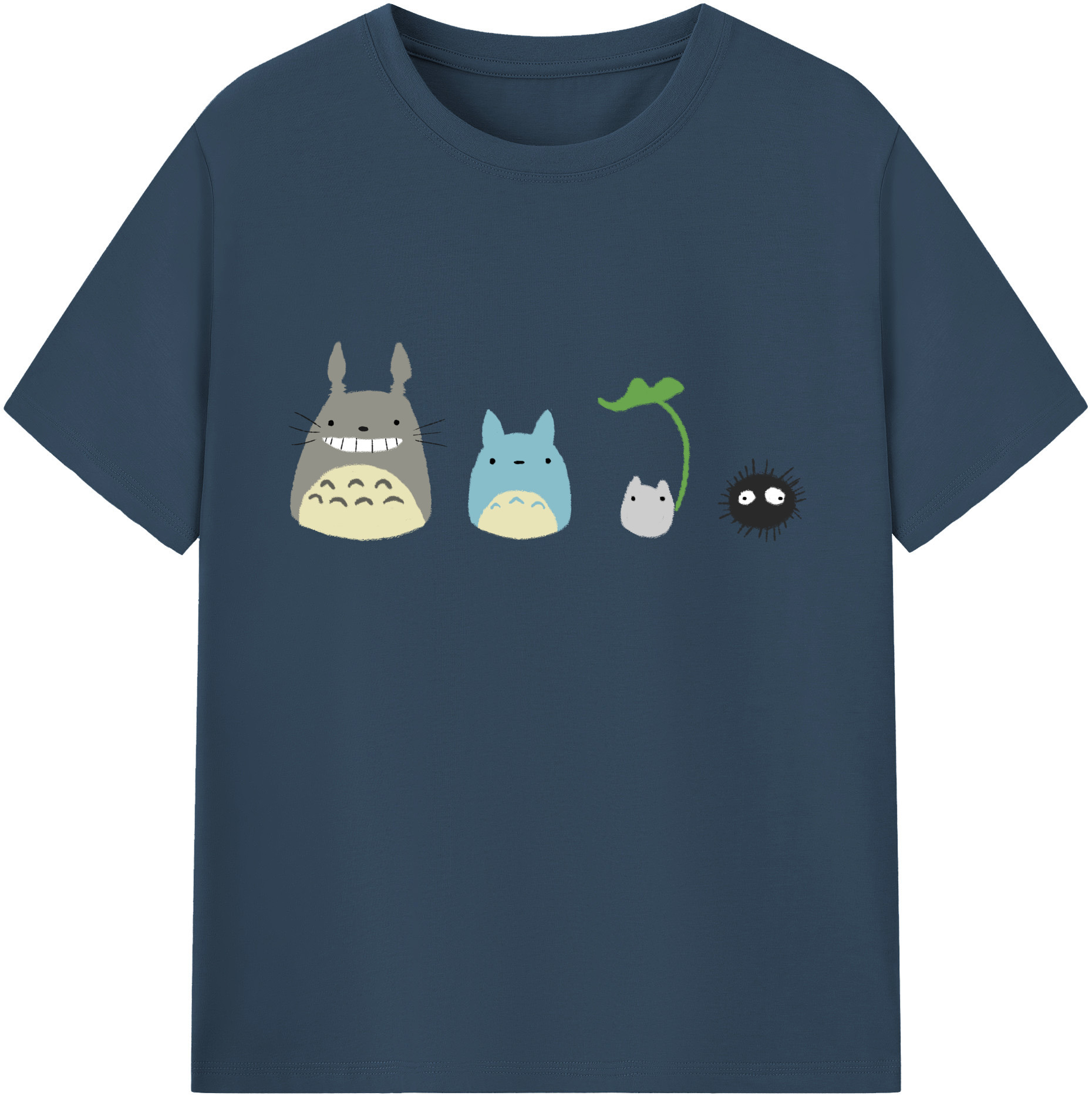 （画像用） となりのトトロ 草壁メイ 草壁サツキ My Neighbor Totoro Satsuki Kusakabe Mei Kusakabe 綿100％ メンズ半袖Tシャツ｜肌触りやわらか＆通気性