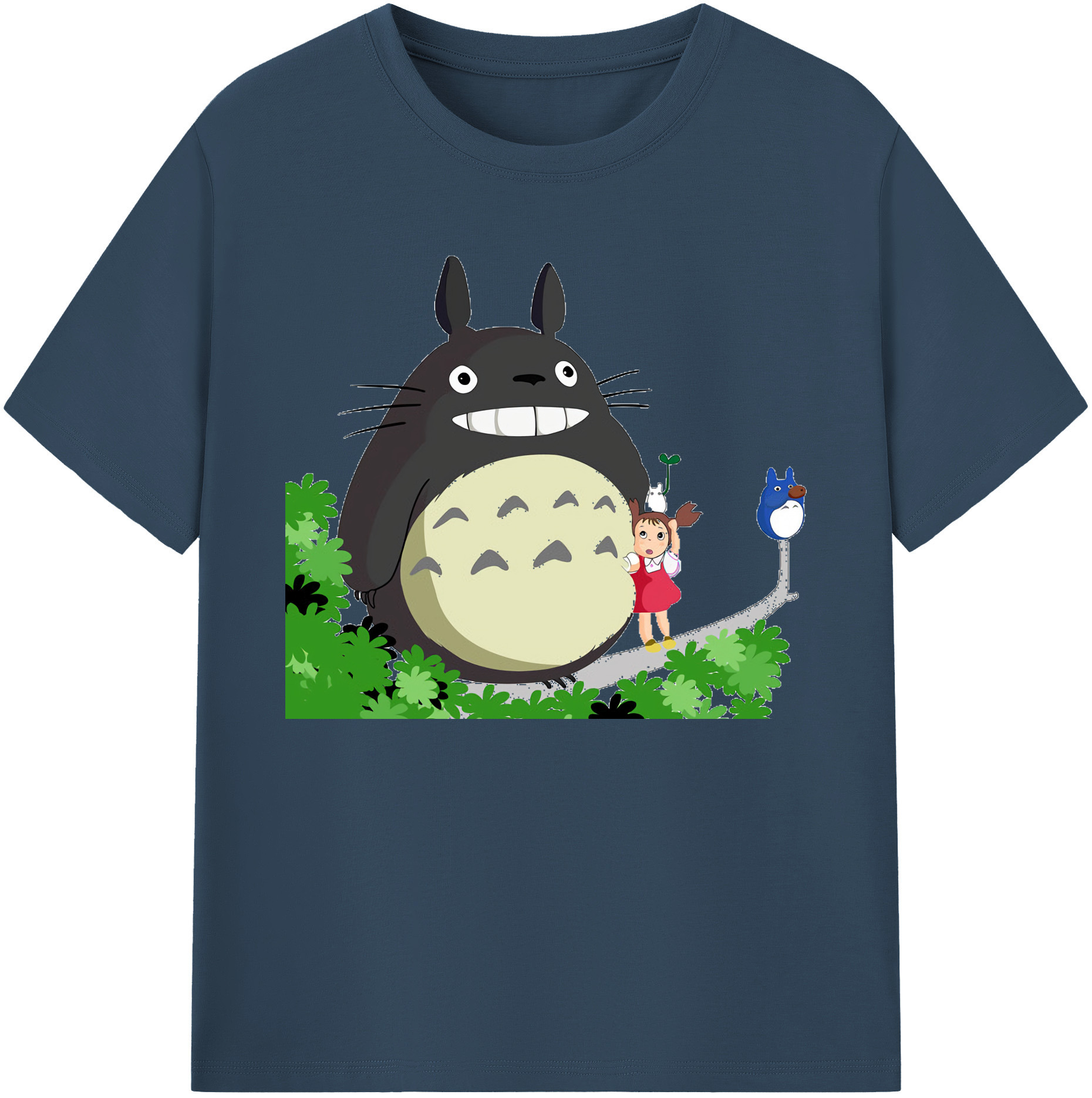 （画像用） となりのトトロ 草壁メイ 草壁サツキ My Neighbor Totoro Satsuki Kusakabe Mei Kusakabe 綿100％ メンズ半袖Tシャツ｜肌触りやわらか＆通気性
