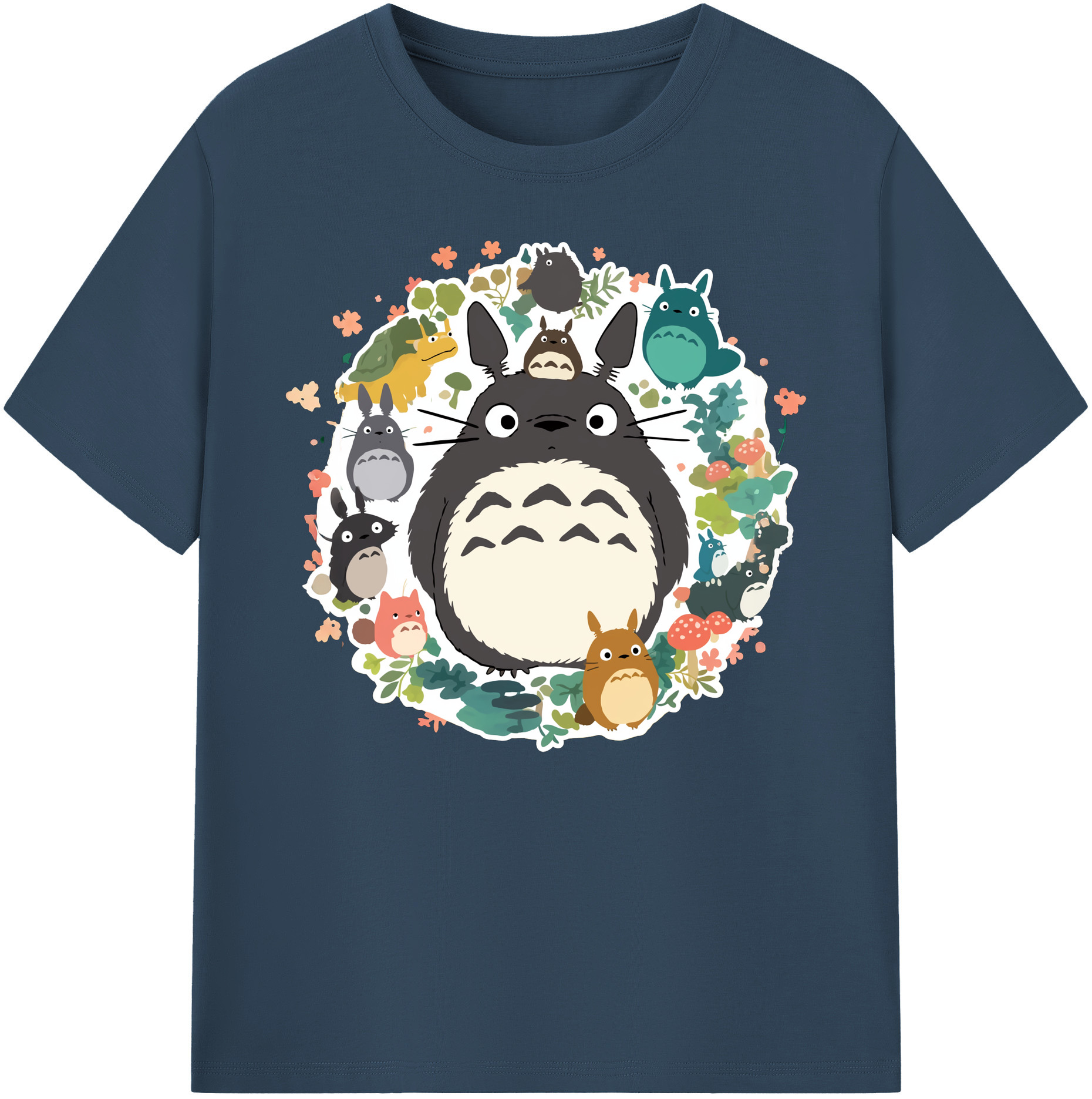 （画像用） となりのトトロ 草壁メイ 草壁サツキ My Neighbor Totoro Satsuki Kusakabe Mei Kusakabe 綿100％ メンズ半袖Tシャツ｜肌触りやわらか＆通気性