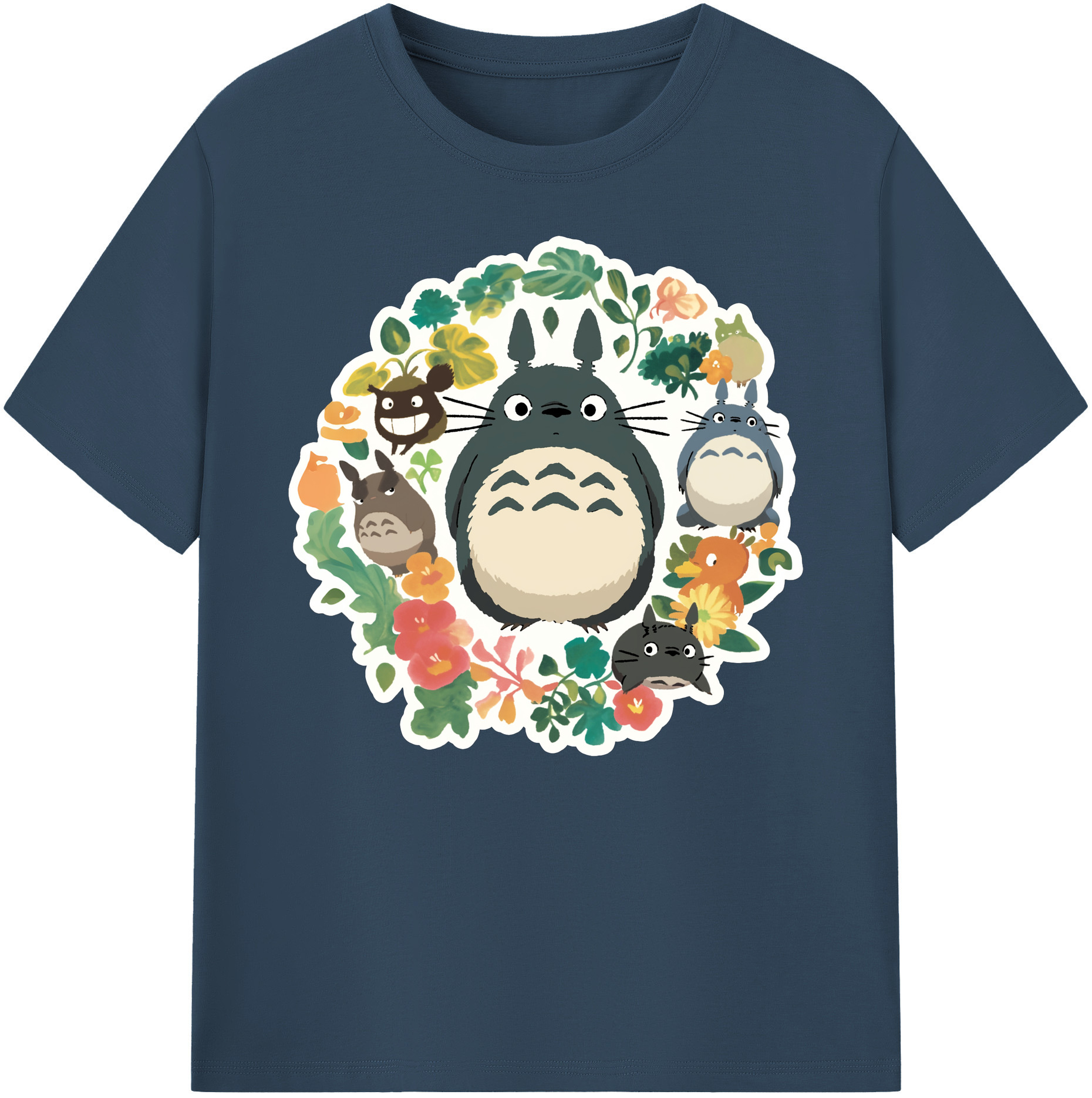 （画像用） となりのトトロ 草壁メイ 草壁サツキ My Neighbor Totoro Satsuki Kusakabe Mei Kusakabe 綿100％ メンズ半袖Tシャツ｜肌触りやわらか＆通気性