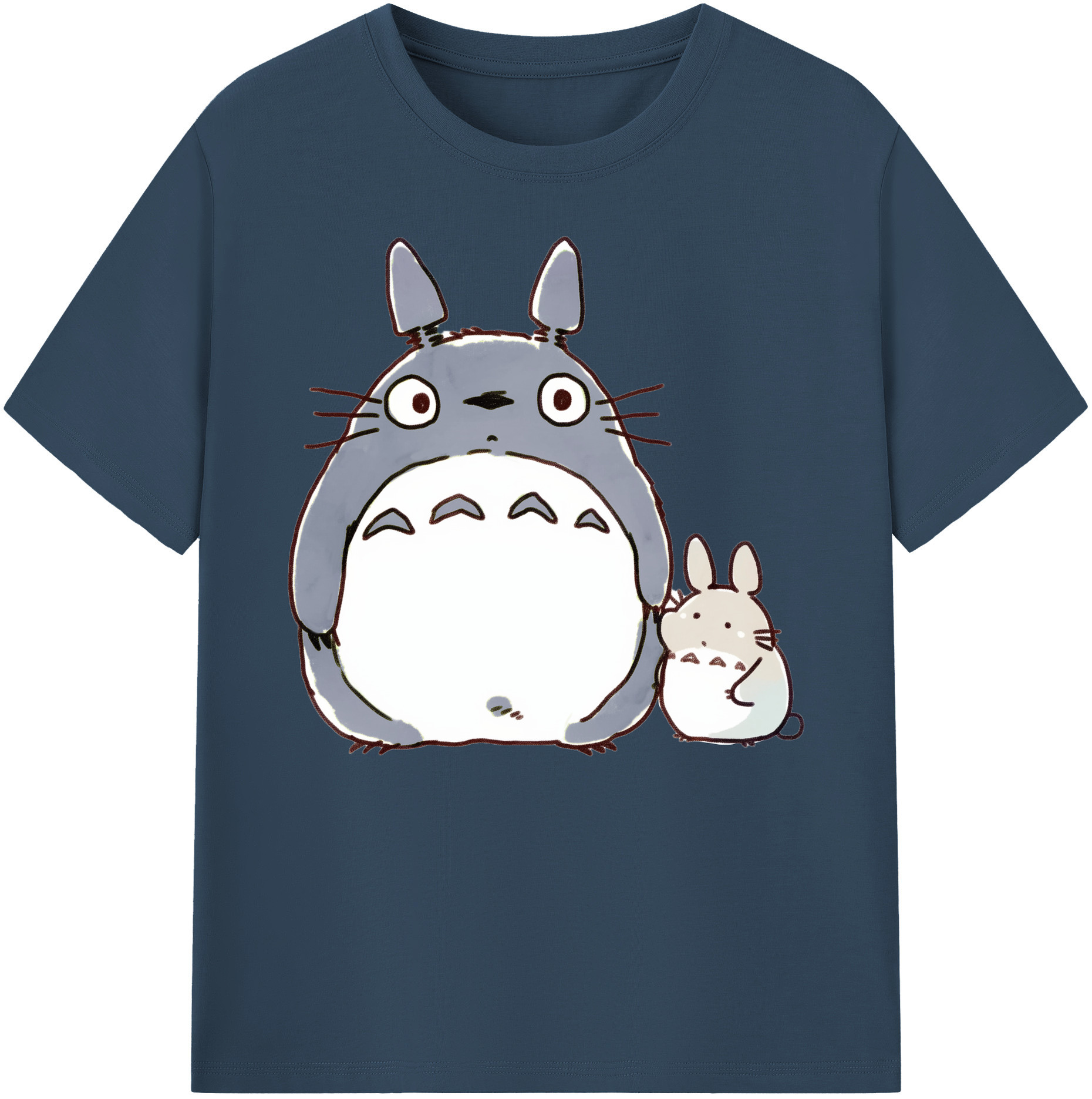 （画像用） となりのトトロ 草壁メイ 草壁サツキ My Neighbor Totoro Satsuki Kusakabe Mei Kusakabe 綿100％ メンズ半袖Tシャツ｜肌触りやわらか＆通気性