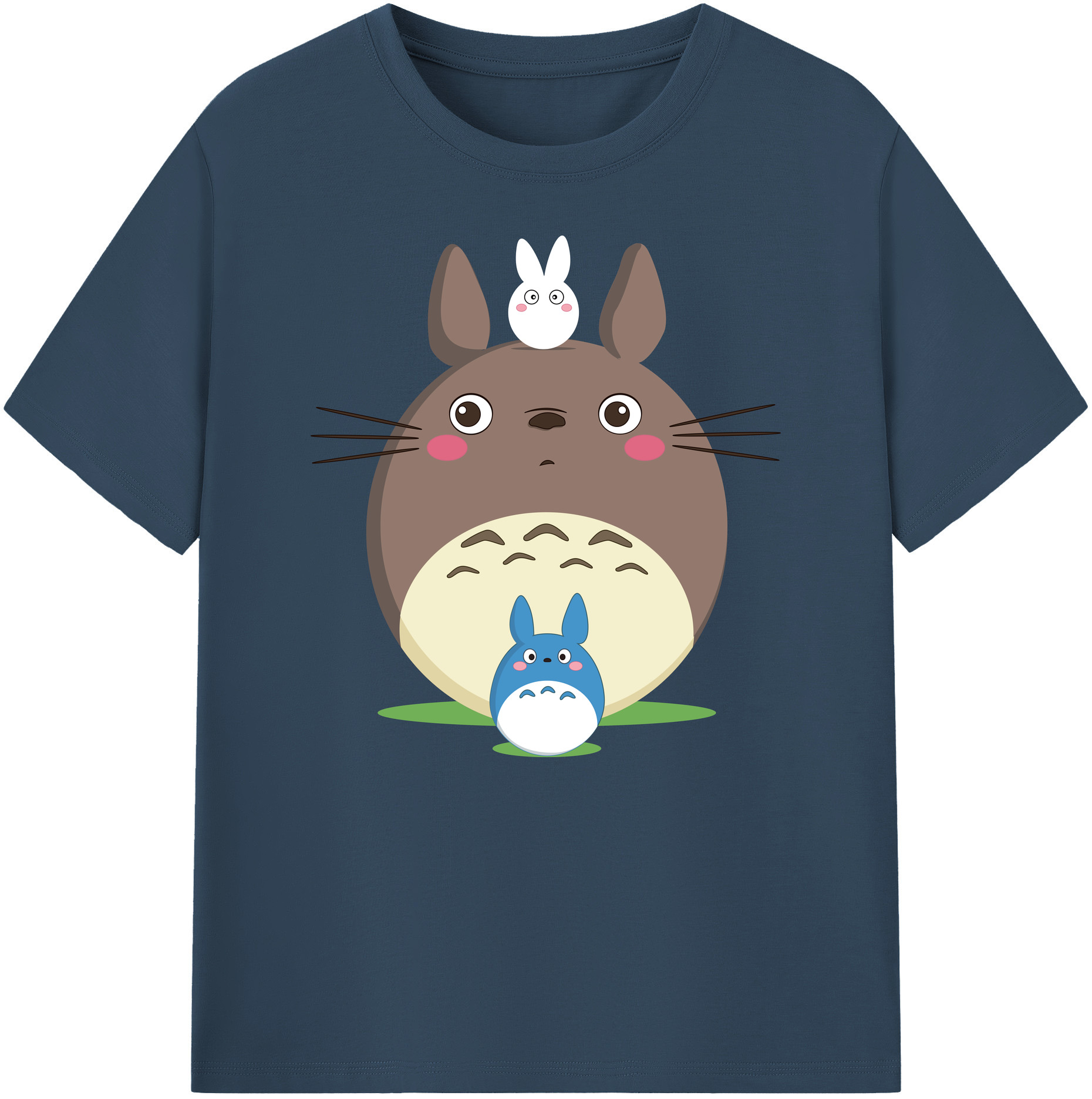 （画像用） となりのトトロ 草壁メイ 草壁サツキ My Neighbor Totoro Satsuki Kusakabe Mei Kusakabe 綿100％ メンズ半袖Tシャツ｜肌触りやわらか＆通気性