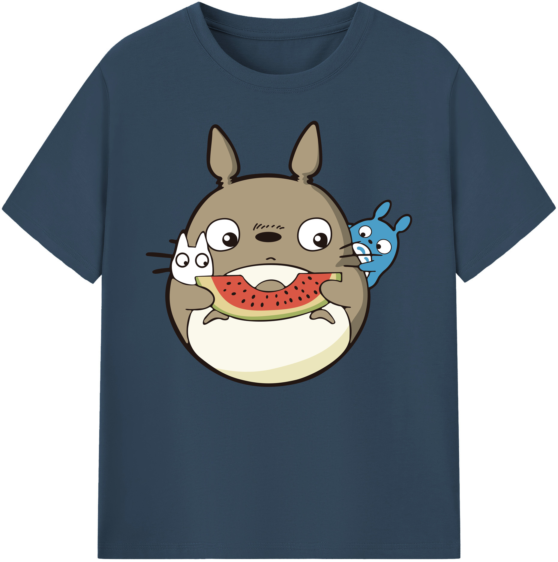 （画像用） となりのトトロ 草壁メイ 草壁サツキ My Neighbor Totoro Satsuki Kusakabe Mei Kusakabe 綿100％ メンズ半袖Tシャツ｜肌触りやわらか＆通気性
