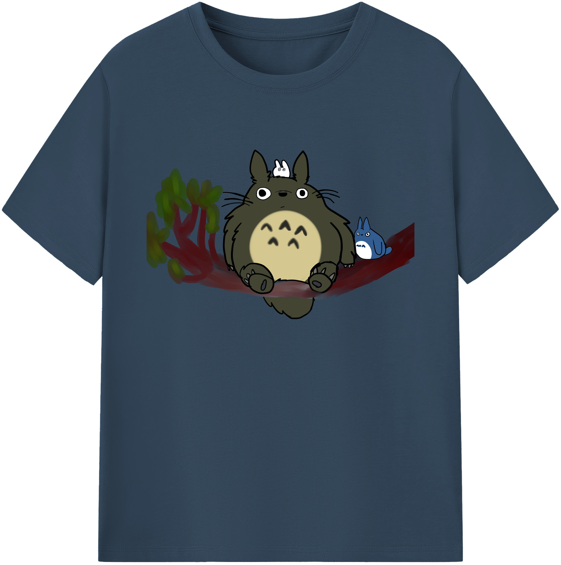（画像用） となりのトトロ 草壁メイ 草壁サツキ My Neighbor Totoro Satsuki Kusakabe Mei Kusakabe 綿100％ メンズ半袖Tシャツ｜肌触りやわらか＆通気性
