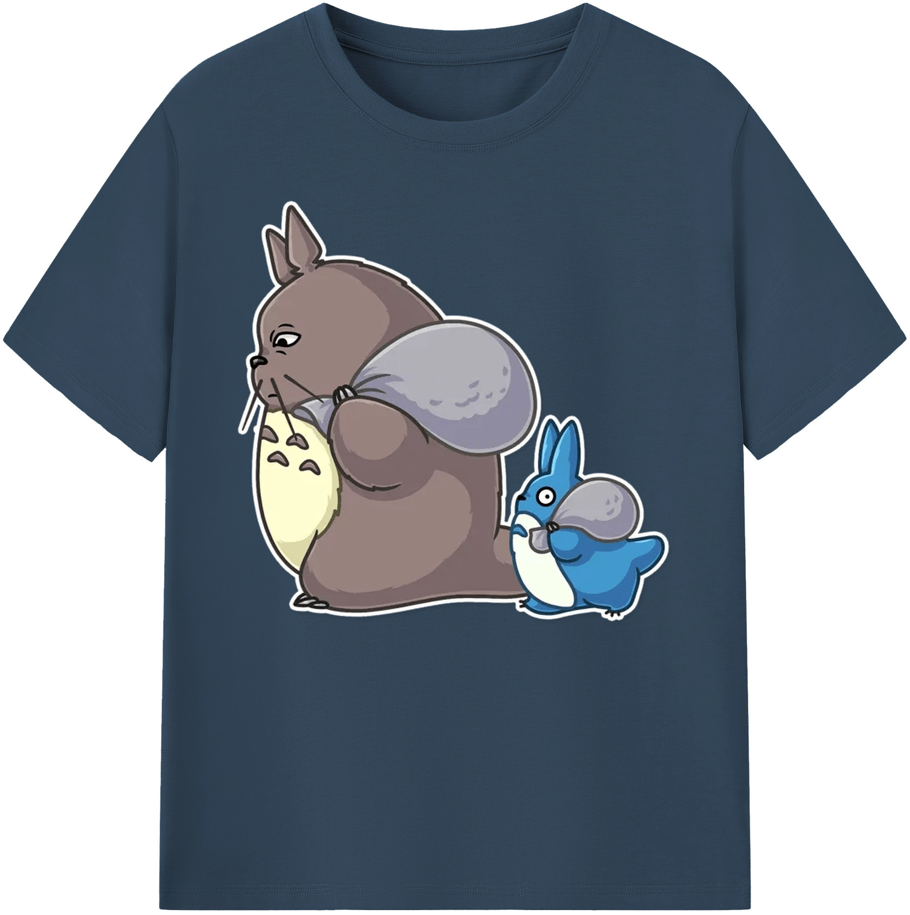 （画像用） となりのトトロ 草壁メイ 草壁サツキ My Neighbor Totoro Satsuki Kusakabe Mei Kusakabe 綿100％ メンズ半袖Tシャツ｜肌触りやわらか＆通気性
