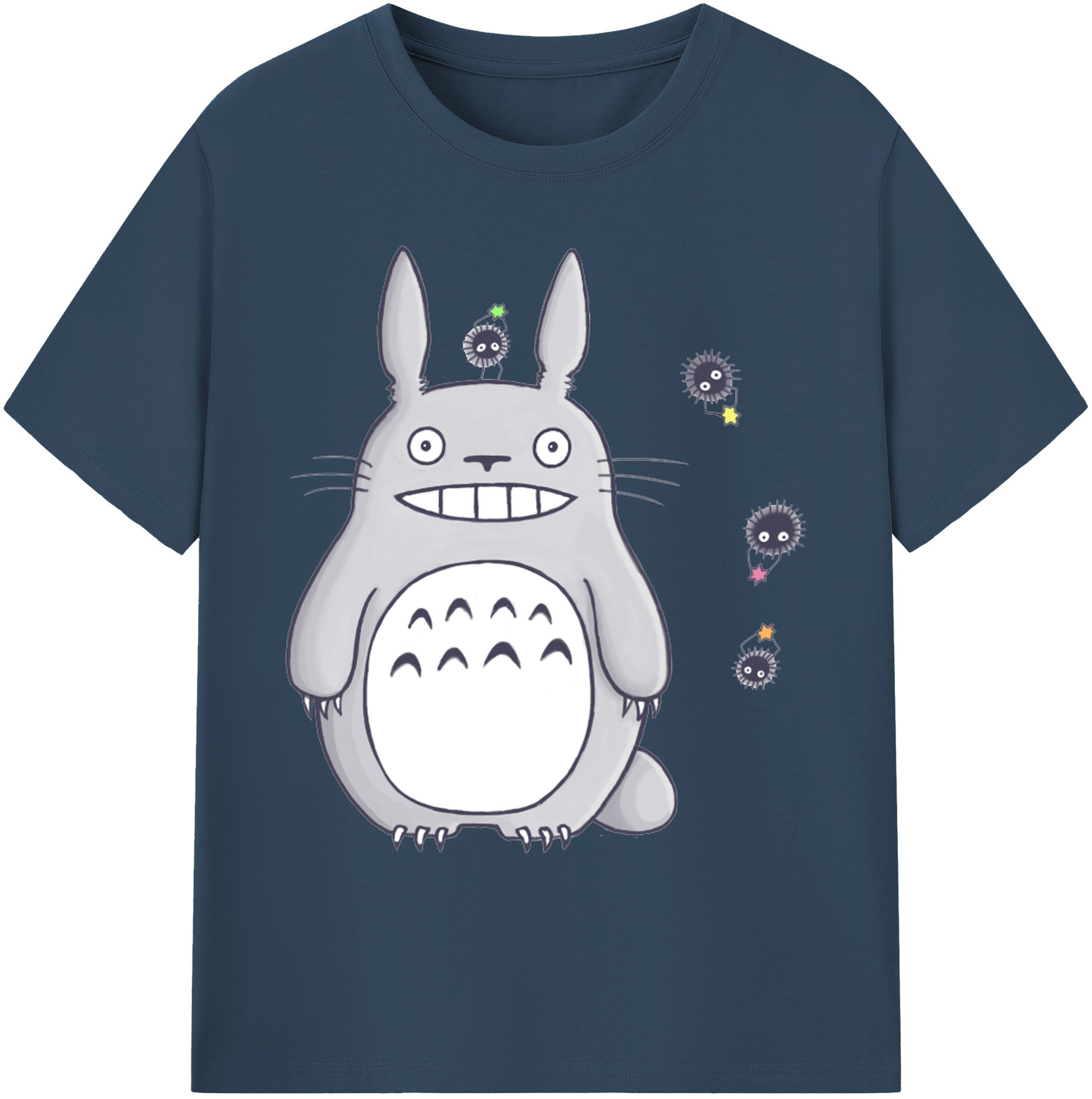 （画像用） となりのトトロ 草壁メイ 草壁サツキ My Neighbor Totoro Satsuki Kusakabe Mei Kusakabe 綿100％ メンズ半袖Tシャツ｜肌触りやわらか＆通気性