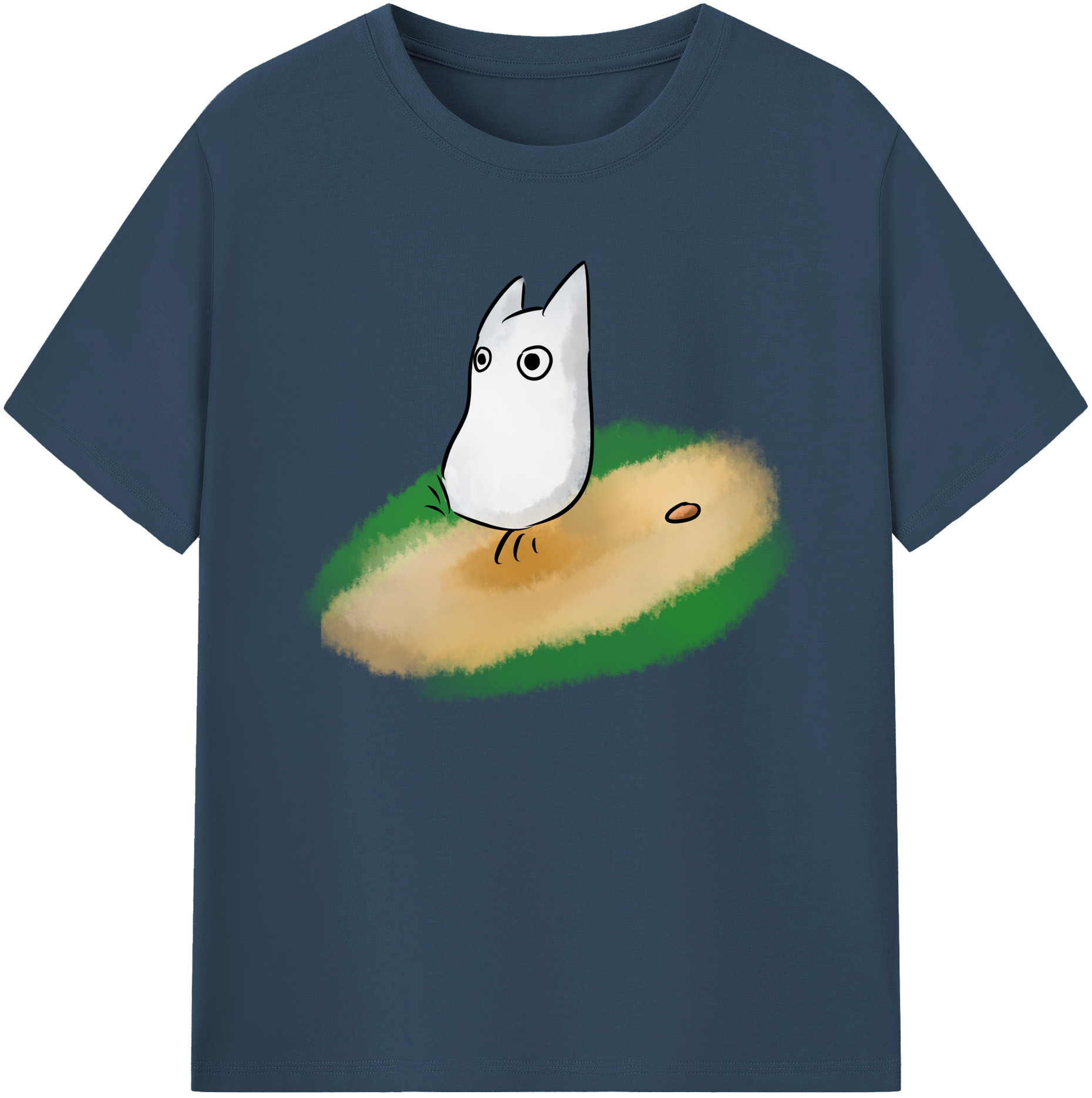 （画像用） となりのトトロ 草壁メイ 草壁サツキ My Neighbor Totoro Satsuki Kusakabe Mei Kusakabe 綿100％ メンズ半袖Tシャツ｜肌触りやわらか＆通気性