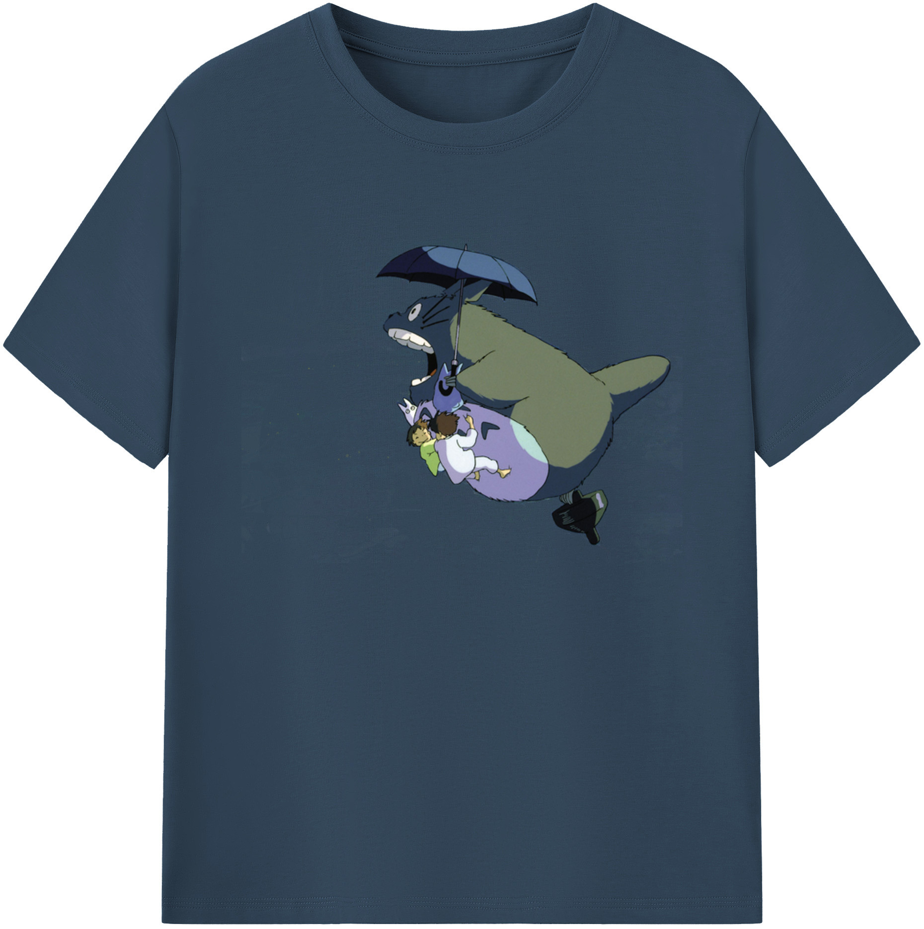 （画像用） となりのトトロ 草壁メイ 草壁サツキ My Neighbor Totoro Satsuki Kusakabe Mei Kusakabe 綿100％ メンズ半袖Tシャツ｜肌触りやわらか＆通気性
