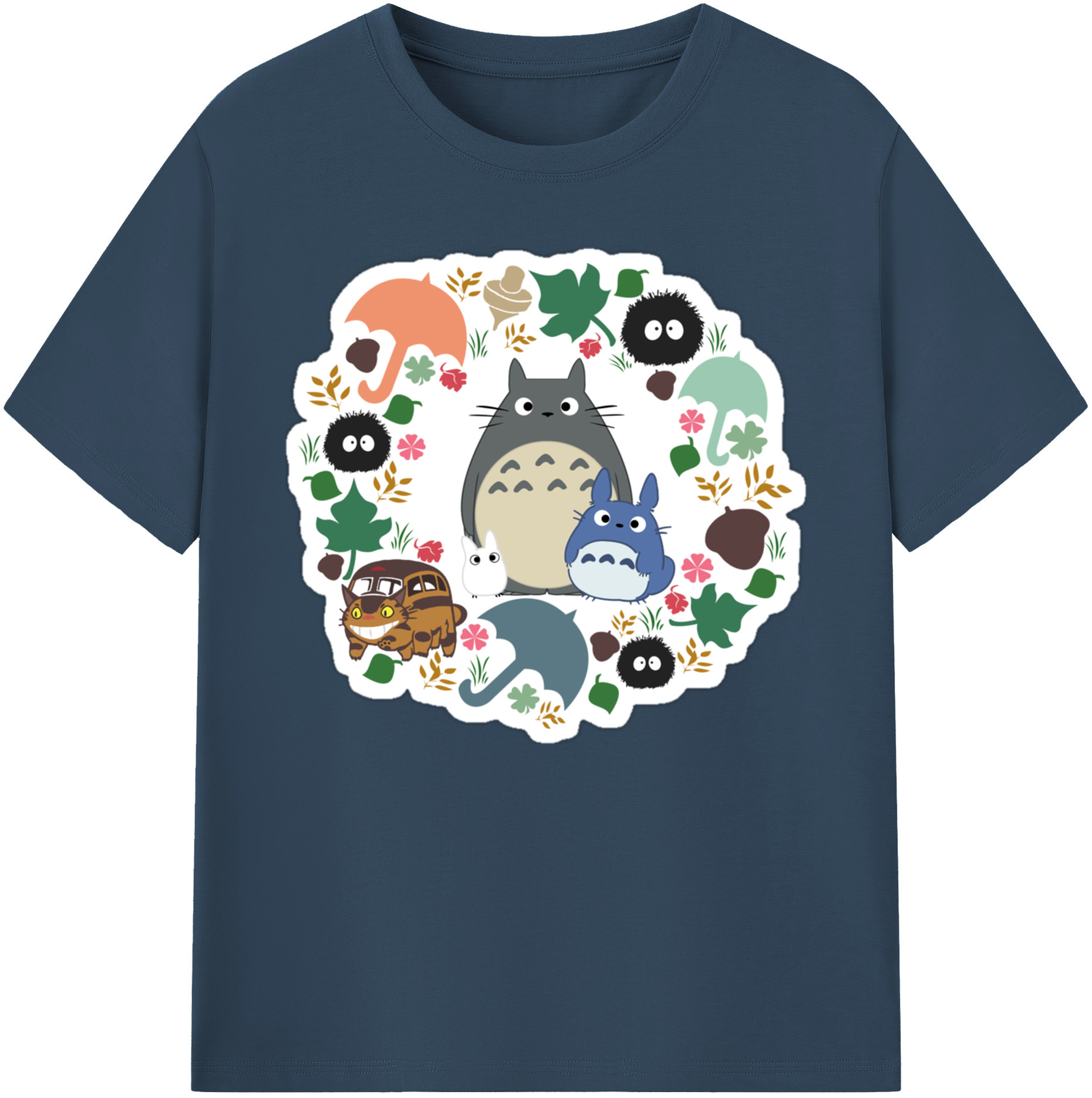 （画像用） となりのトトロ 草壁メイ 草壁サツキ My Neighbor Totoro Satsuki Kusakabe Mei Kusakabe 綿100％ メンズ半袖Tシャツ｜肌触りやわらか＆通気性