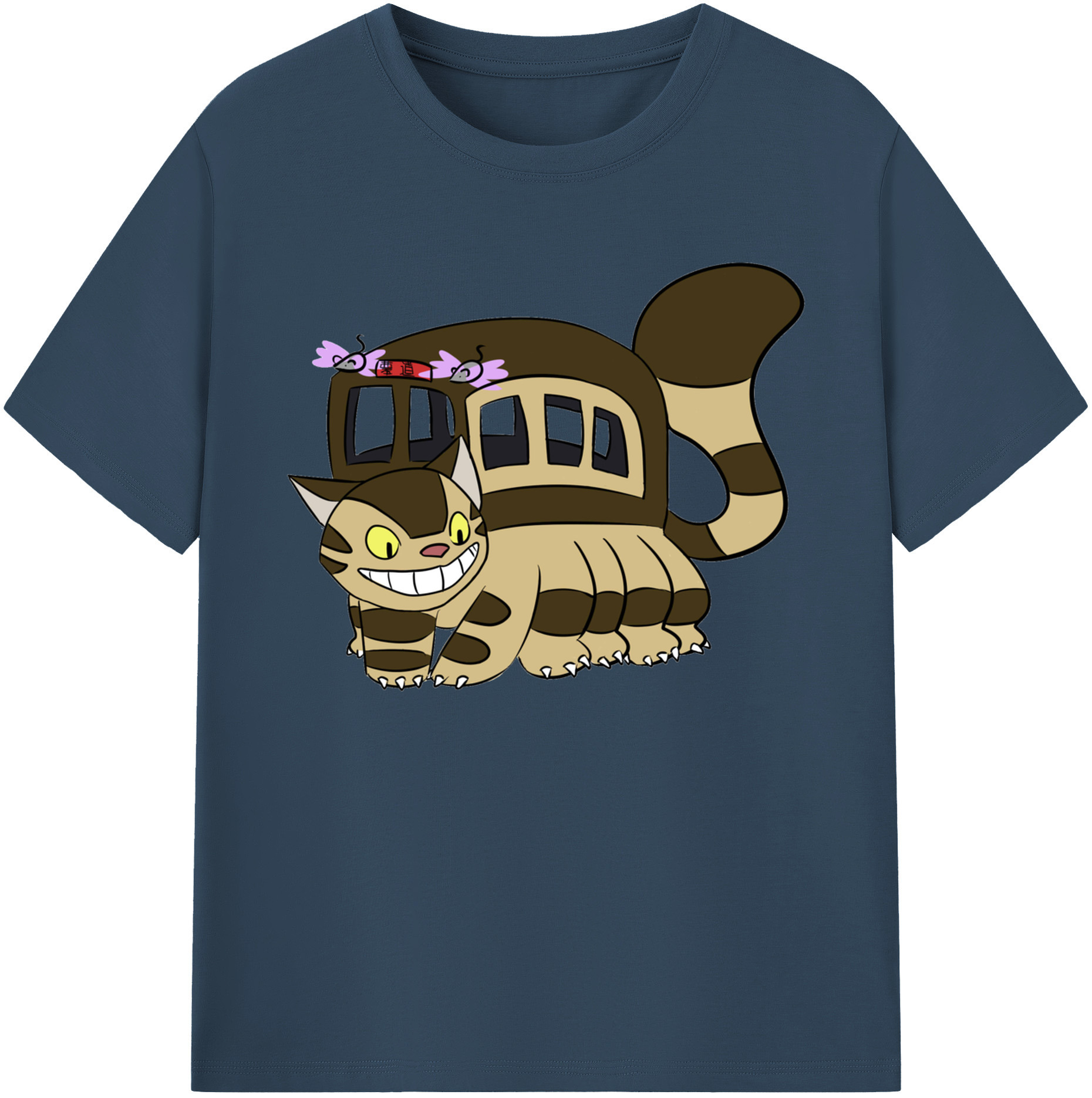 （画像用） となりのトトロ 草壁メイ 草壁サツキ My Neighbor Totoro Satsuki Kusakabe Mei Kusakabe 綿100％ メンズ半袖Tシャツ｜肌触りやわらか＆通気性