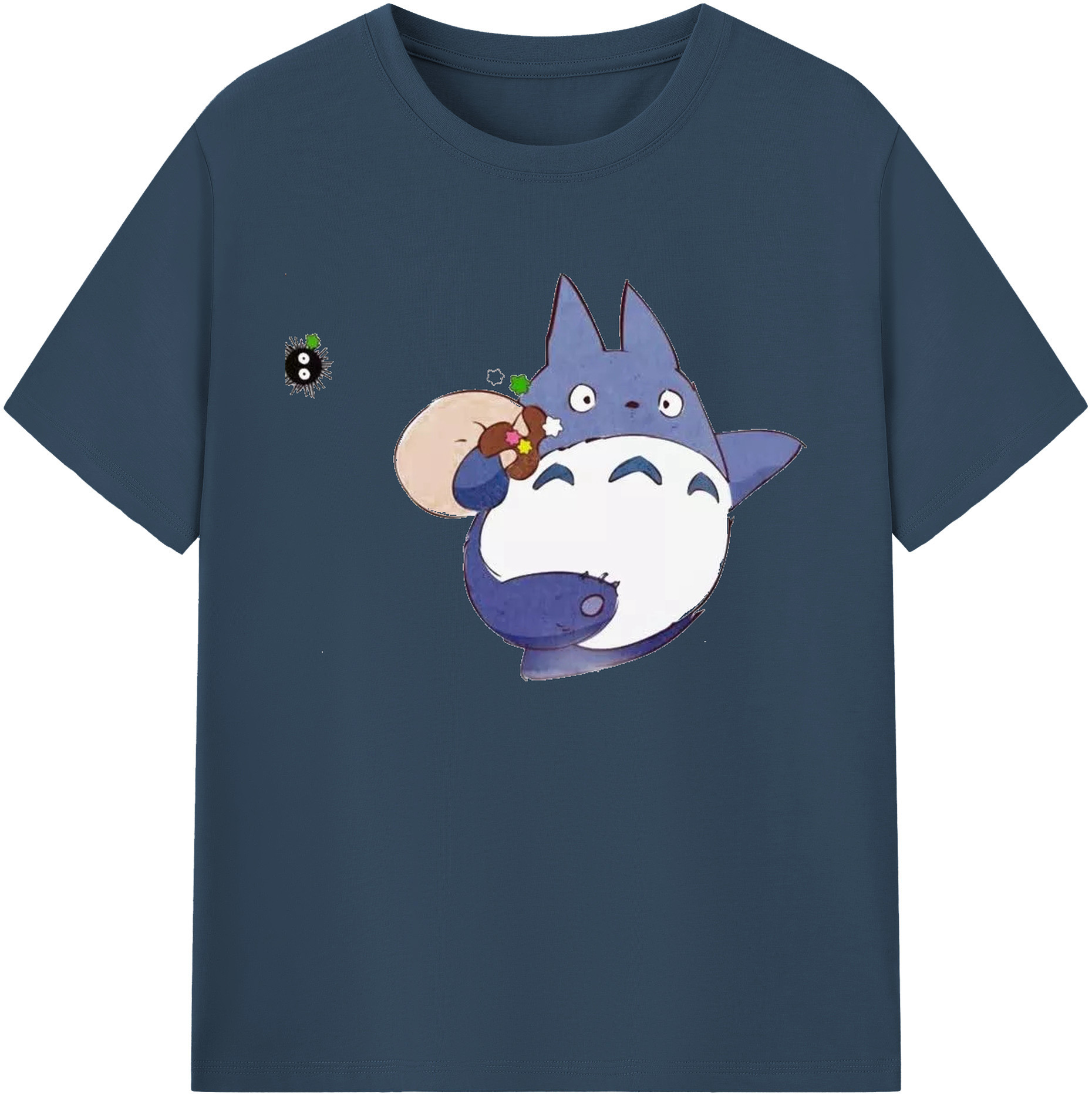 （画像用） となりのトトロ 草壁メイ 草壁サツキ My Neighbor Totoro Satsuki Kusakabe Mei Kusakabe 綿100％ メンズ半袖Tシャツ｜肌触りやわらか＆通気性