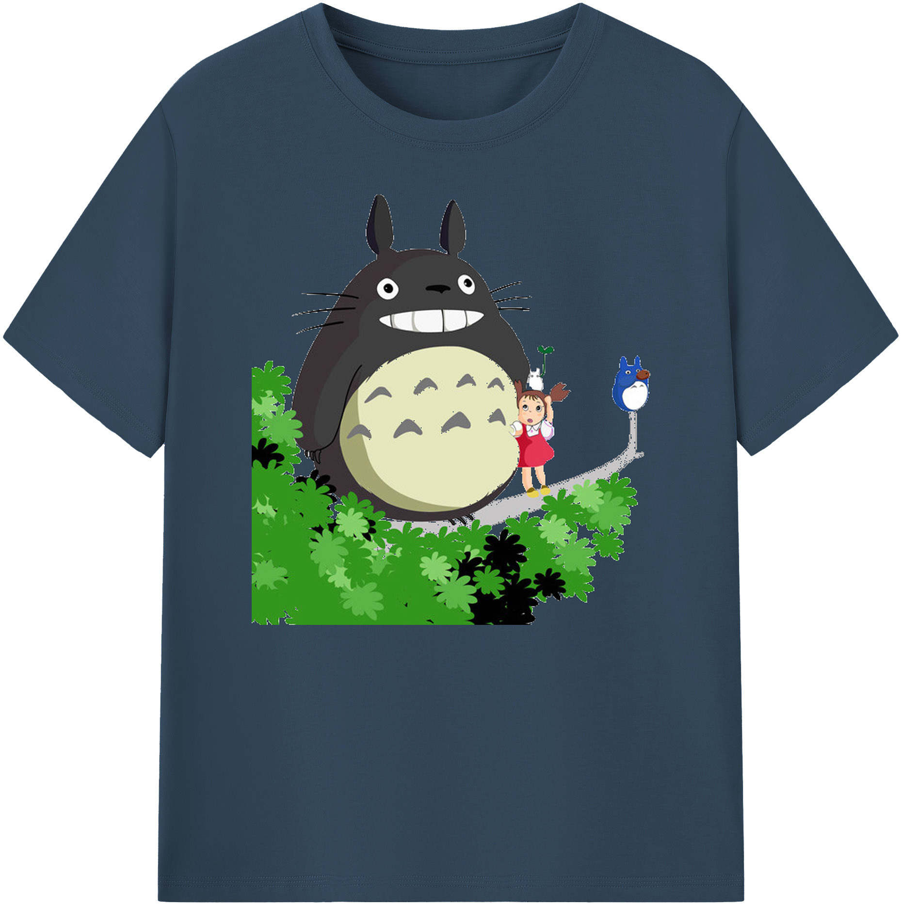 （画像用） となりのトトロ 草壁メイ 草壁サツキ My Neighbor Totoro Satsuki Kusakabe Mei Kusakabe 綿100％ メンズ半袖Tシャツ｜肌触りやわらか＆通気性
