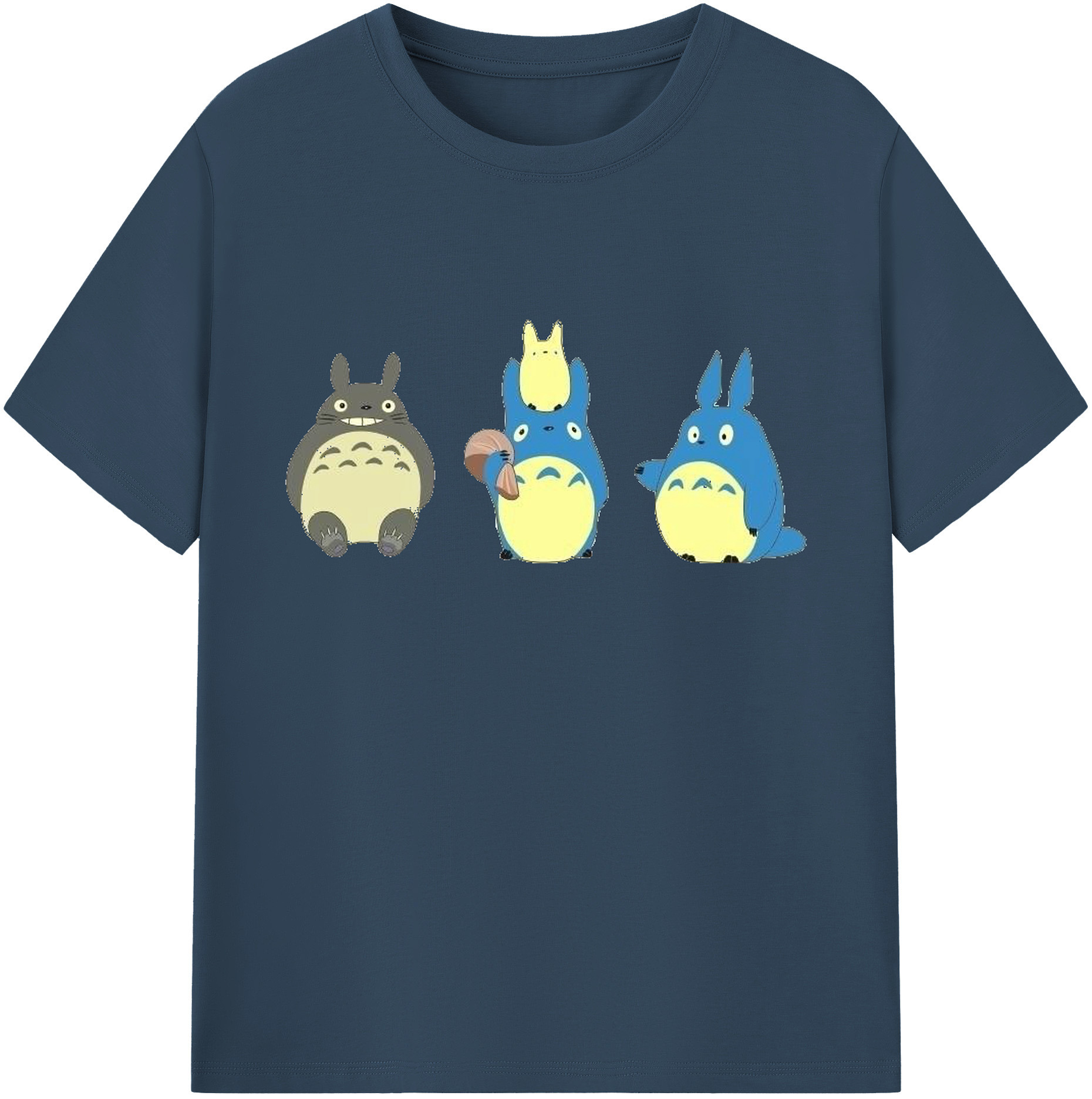 （画像用） となりのトトロ 草壁メイ 草壁サツキ My Neighbor Totoro Satsuki Kusakabe Mei Kusakabe 綿100％ メンズ半袖Tシャツ｜肌触りやわらか＆通気性