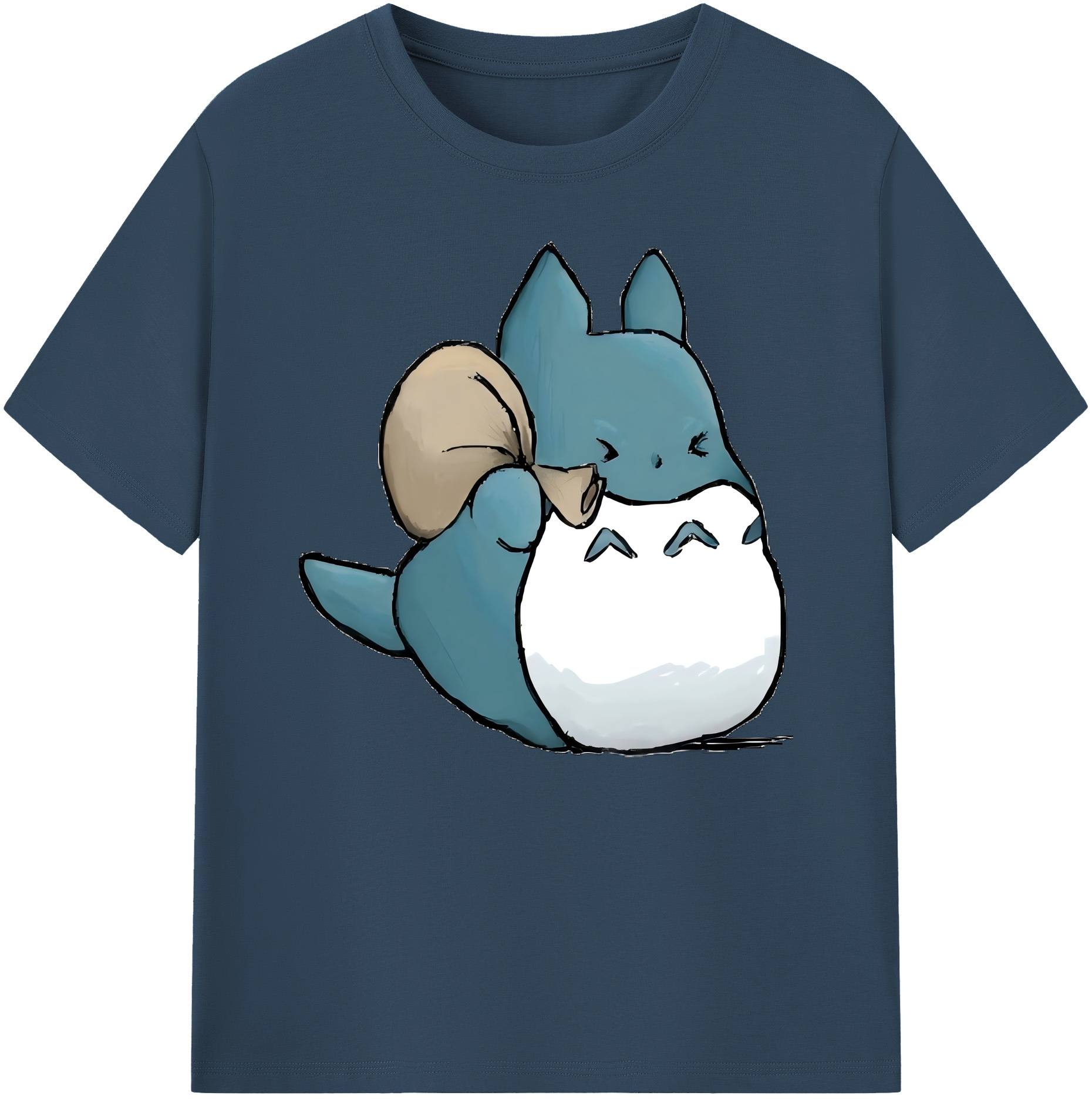 （画像用） となりのトトロ 草壁メイ 草壁サツキ My Neighbor Totoro Satsuki Kusakabe Mei Kusakabe 綿100％ メンズ半袖Tシャツ｜肌触りやわらか＆通気性