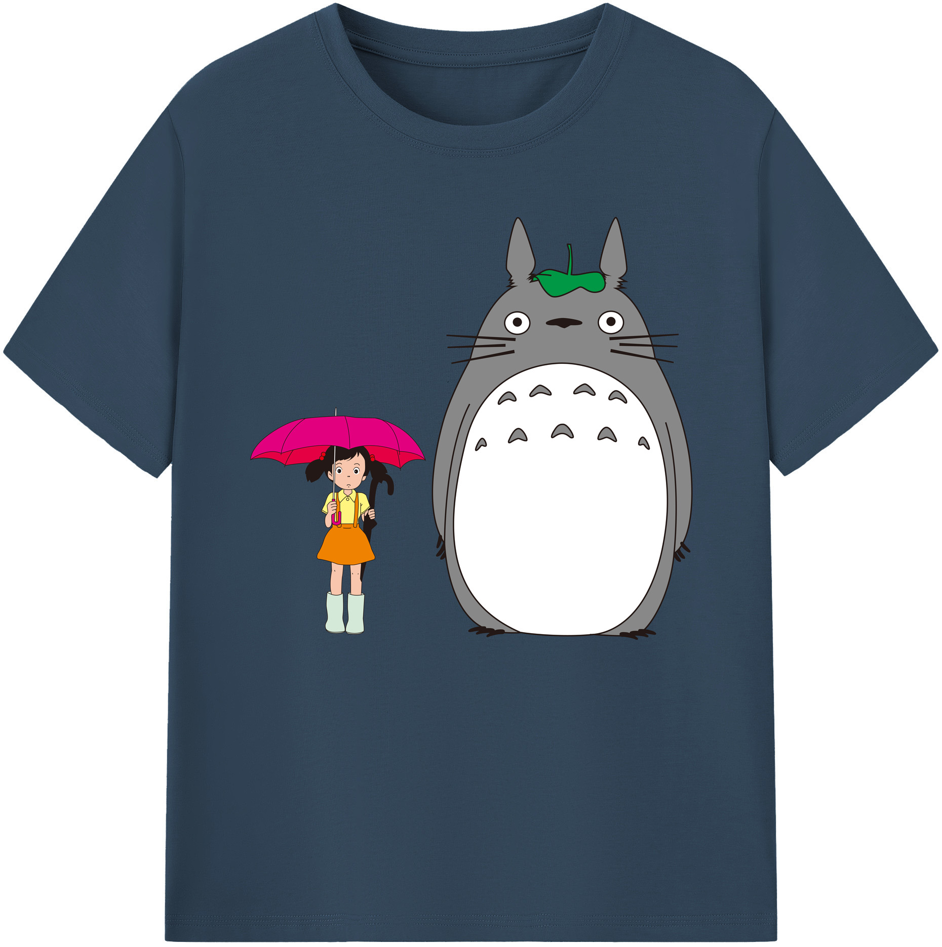 （画像用） となりのトトロ 草壁メイ 草壁サツキ My Neighbor Totoro Satsuki Kusakabe Mei Kusakabe 綿100％ メンズ半袖Tシャツ｜肌触りやわらか＆通気性
