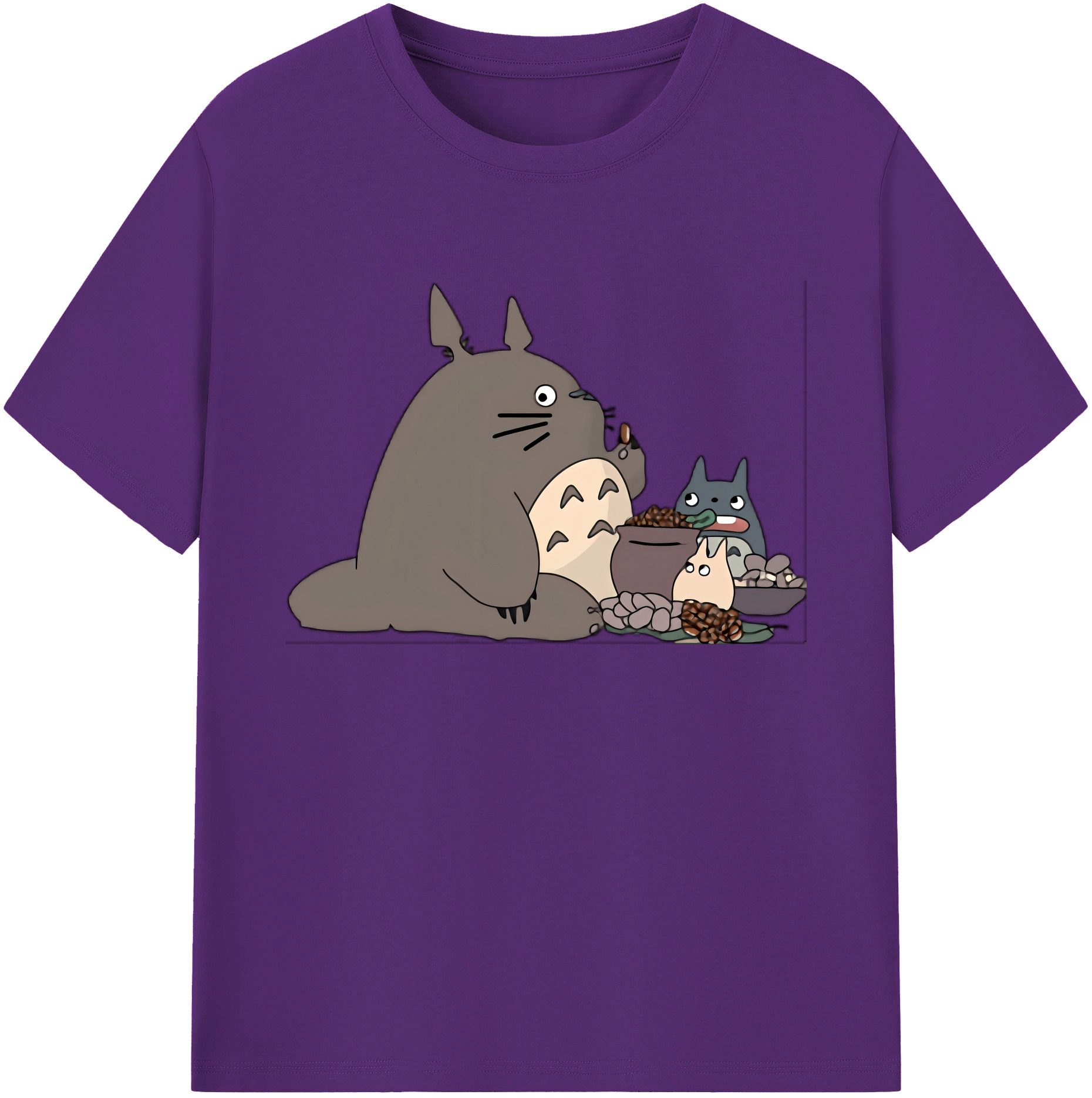 （画像用） となりのトトロ 草壁メイ 草壁サツキ My Neighbor Totoro Satsuki Kusakabe Mei Kusakabe 綿100％ メンズ半袖Tシャツ｜肌触りやわらか＆通気性