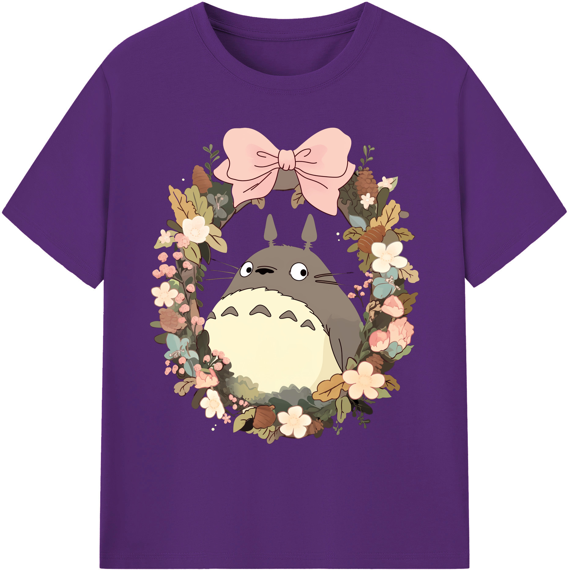（画像用） となりのトトロ 草壁メイ 草壁サツキ My Neighbor Totoro Satsuki Kusakabe Mei Kusakabe 綿100％ メンズ半袖Tシャツ｜肌触りやわらか＆通気性