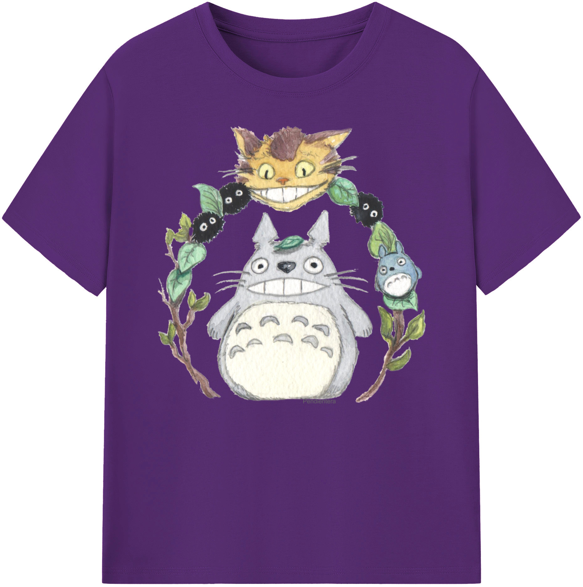 （画像用） となりのトトロ 草壁メイ 草壁サツキ My Neighbor Totoro Satsuki Kusakabe Mei Kusakabe 綿100％ メンズ半袖Tシャツ｜肌触りやわらか＆通気性