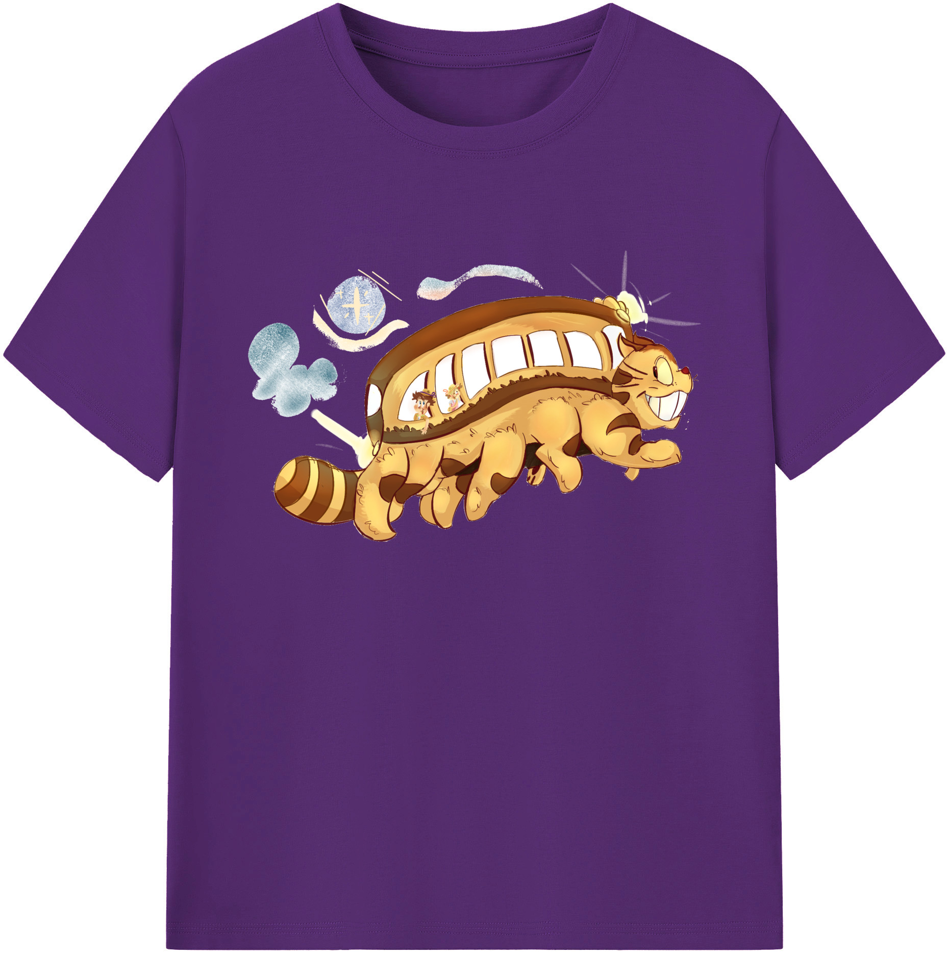 （画像用） となりのトトロ 草壁メイ 草壁サツキ My Neighbor Totoro Satsuki Kusakabe Mei Kusakabe 綿100％ メンズ半袖Tシャツ｜肌触りやわらか＆通気性