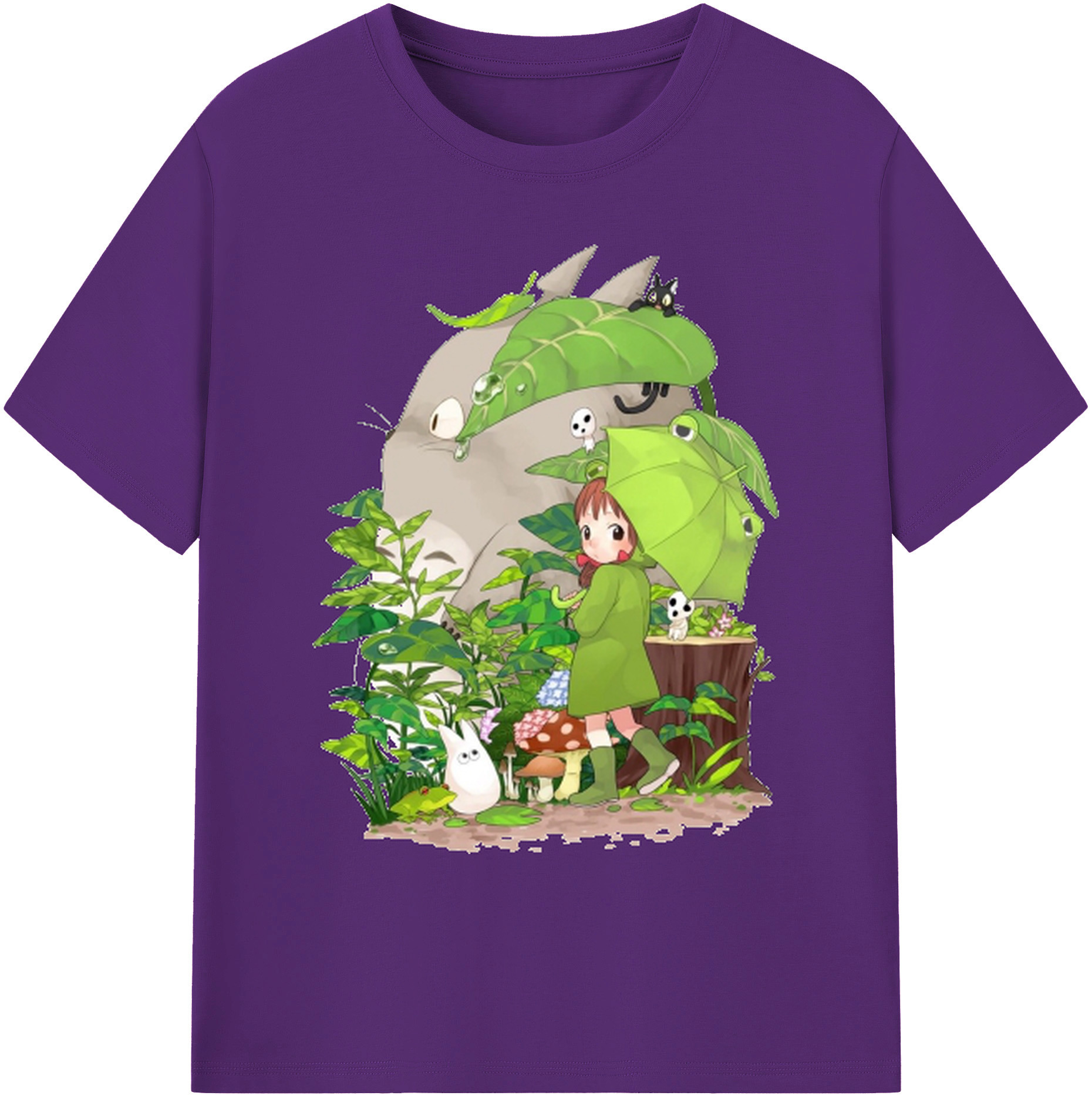 （画像用） となりのトトロ 草壁メイ 草壁サツキ My Neighbor Totoro Satsuki Kusakabe Mei Kusakabe 綿100％ メンズ半袖Tシャツ｜肌触りやわらか＆通気性