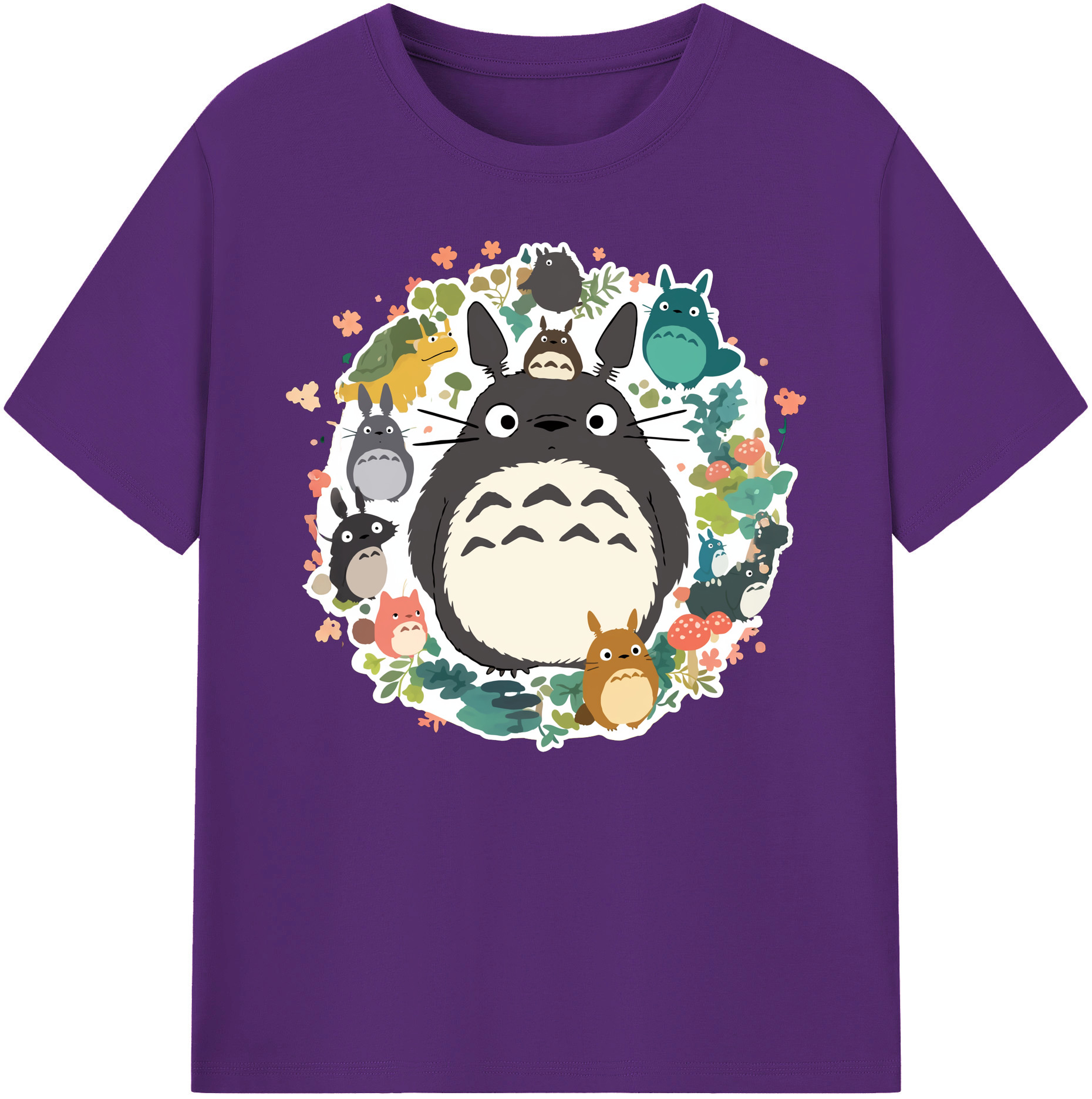 （画像用） となりのトトロ 草壁メイ 草壁サツキ My Neighbor Totoro Satsuki Kusakabe Mei Kusakabe 綿100％ メンズ半袖Tシャツ｜肌触りやわらか＆通気性