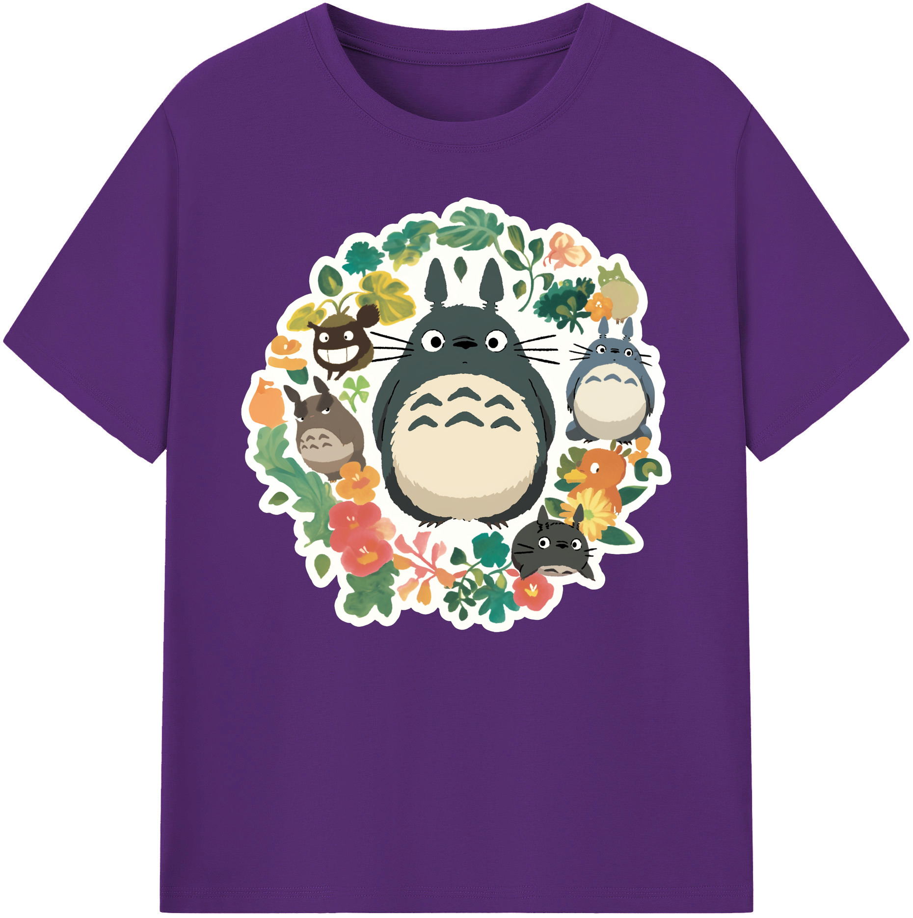 （画像用） となりのトトロ 草壁メイ 草壁サツキ My Neighbor Totoro Satsuki Kusakabe Mei Kusakabe 綿100％ メンズ半袖Tシャツ｜肌触りやわらか＆通気性