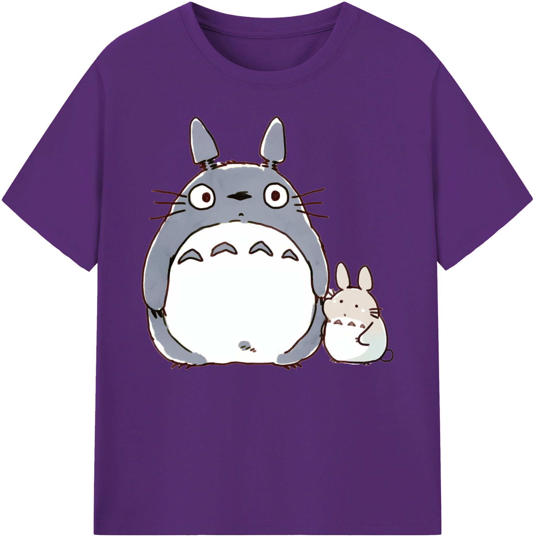 （画像用） となりのトトロ 草壁メイ 草壁サツキ My Neighbor Totoro Satsuki Kusakabe Mei Kusakabe 綿100％ メンズ半袖Tシャツ｜肌触りやわらか＆通気性