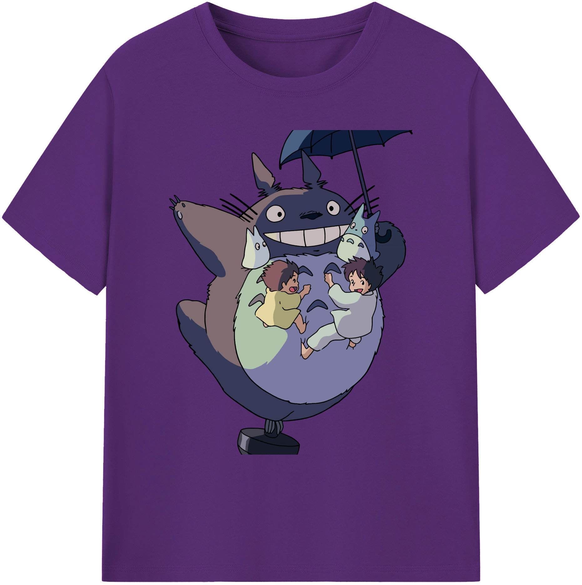 （画像用） となりのトトロ 草壁メイ 草壁サツキ My Neighbor Totoro Satsuki Kusakabe Mei Kusakabe 綿100％ メンズ半袖Tシャツ｜肌触りやわらか＆通気性
