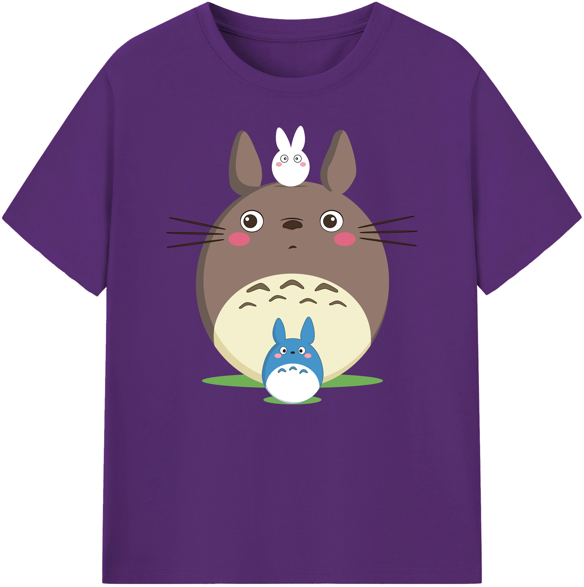 （画像用） となりのトトロ 草壁メイ 草壁サツキ My Neighbor Totoro Satsuki Kusakabe Mei Kusakabe 綿100％ メンズ半袖Tシャツ｜肌触りやわらか＆通気性