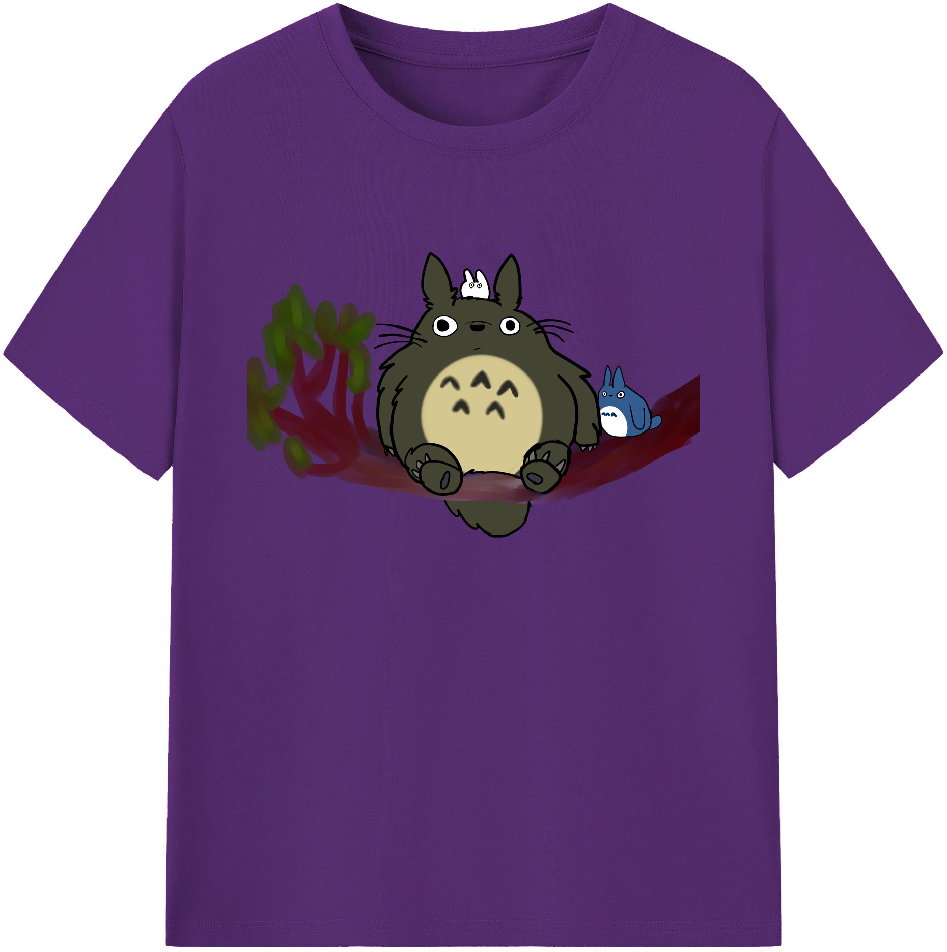 （画像用） となりのトトロ 草壁メイ 草壁サツキ My Neighbor Totoro Satsuki Kusakabe Mei Kusakabe 綿100％ メンズ半袖Tシャツ｜肌触りやわらか＆通気性